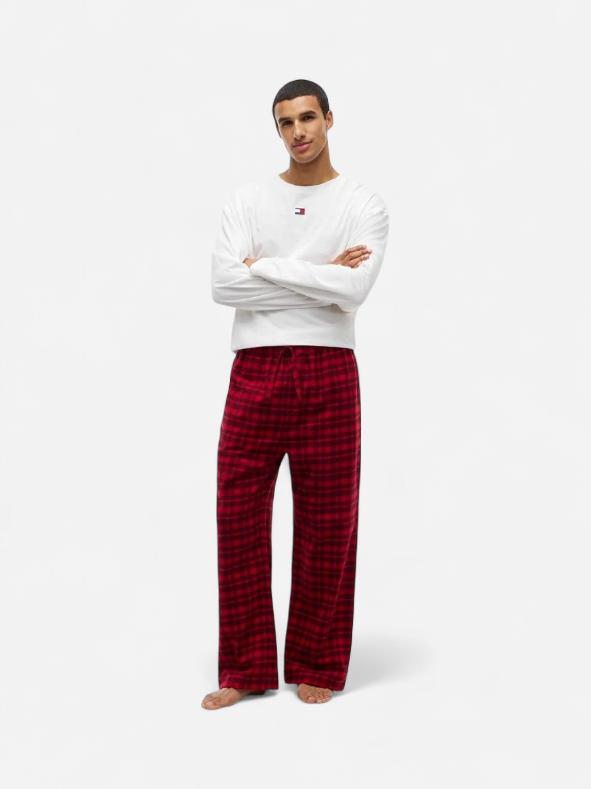 Tommy Hilfiger miesten pyjamahousut Flannel PJ Pant Waistband, Red Reiker Tartan - Kekäle.fi