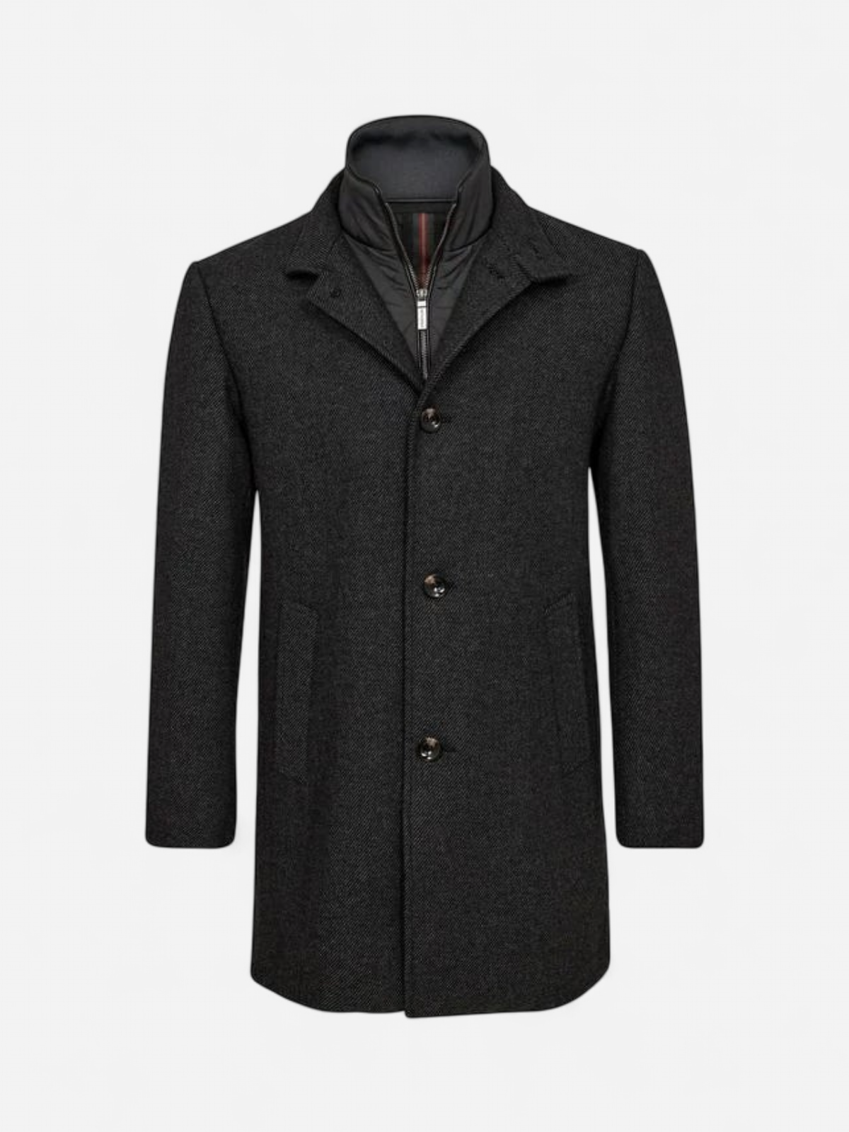 Gino Marcello miesten villakangastakki Gino Marcello Wool Coat, harmaa - Kekäle.fi