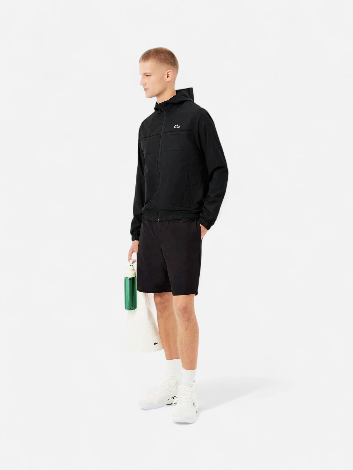 Lacoste miesten shortsit Light Weight Diamond Taffeta Shorts, musta - Kekäle.fi
