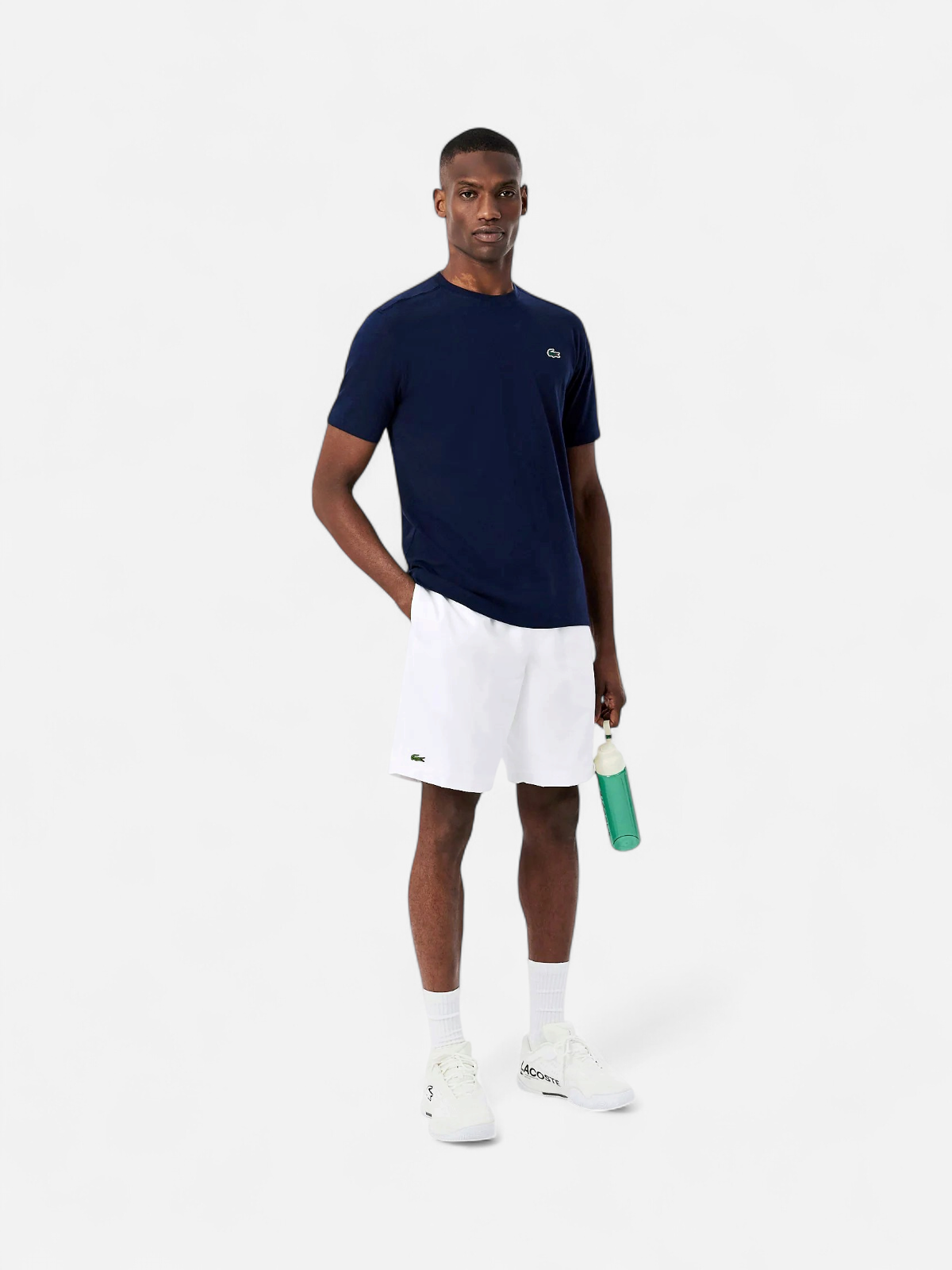 Lacoste miesten shortsit Light Weight Diamond Taffeta Shorts, valkoinen - Kekäle.fi