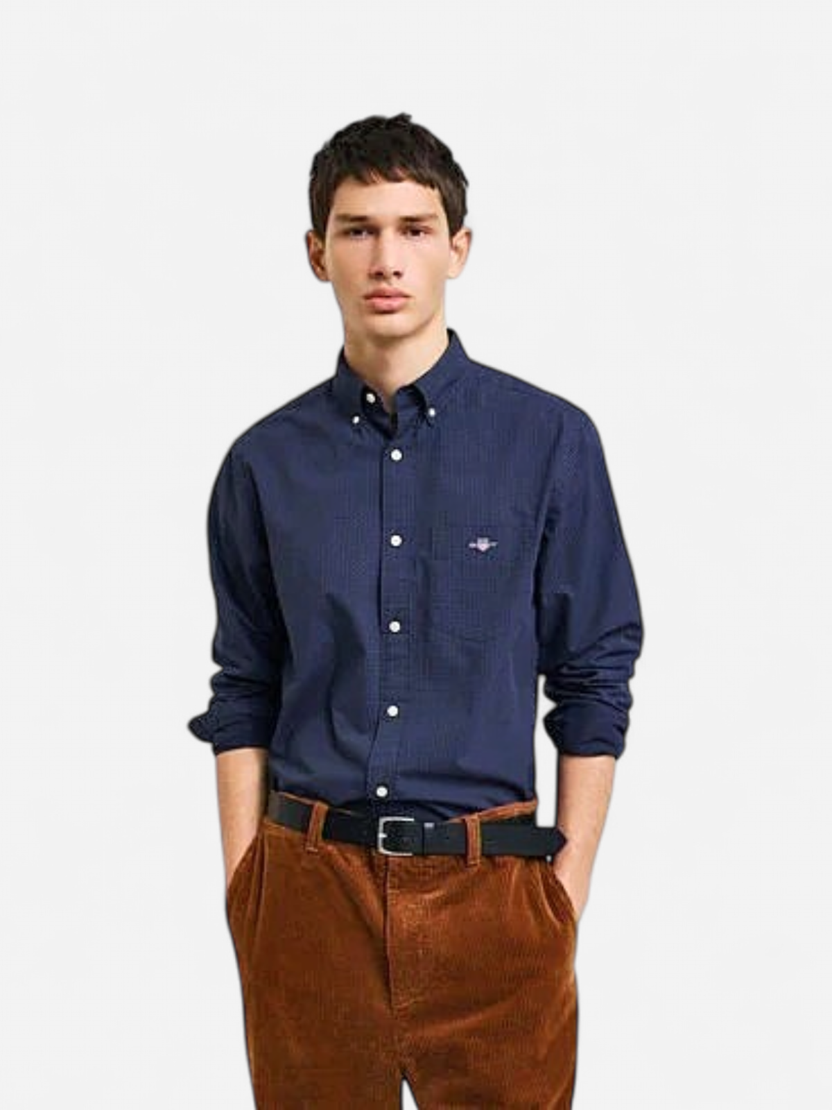 Gant miesten kauluspaita K MICRO PRINT SLIM, sininen kuosi - Kekäle.fi