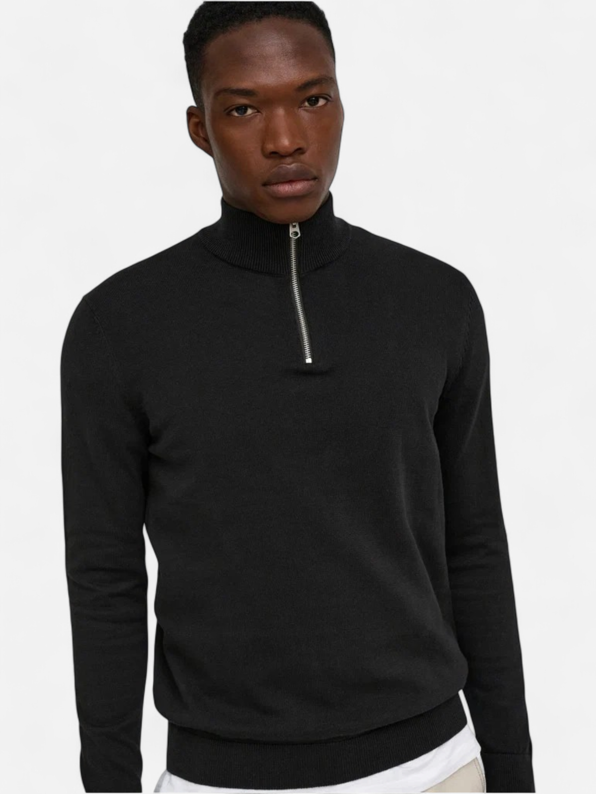 K ONSALEX REG 12 HALF ZIP KNIT NOOS Black - Kekäle.fi
