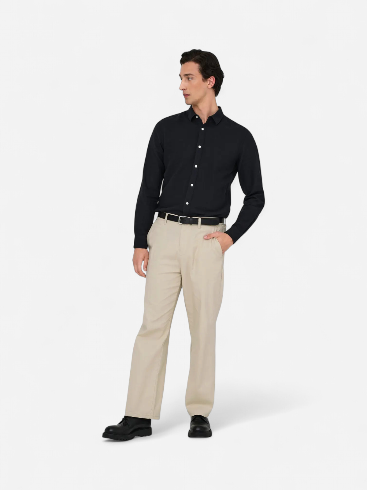 Only and Sons miesten housut Onsbob Loose Fit, Silver Lining - Kekäle.fi