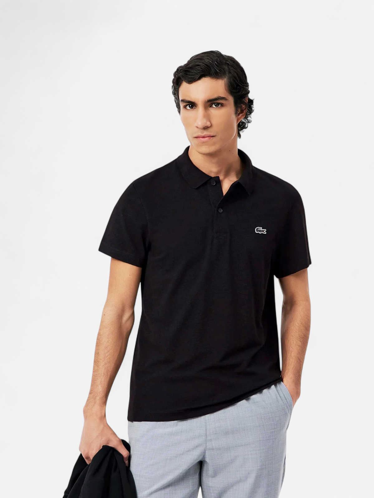 Lacoste miesten pikeepaita Reg Fit Sport Cotton Blend Polo Shirt, musta - Kekäle.fi