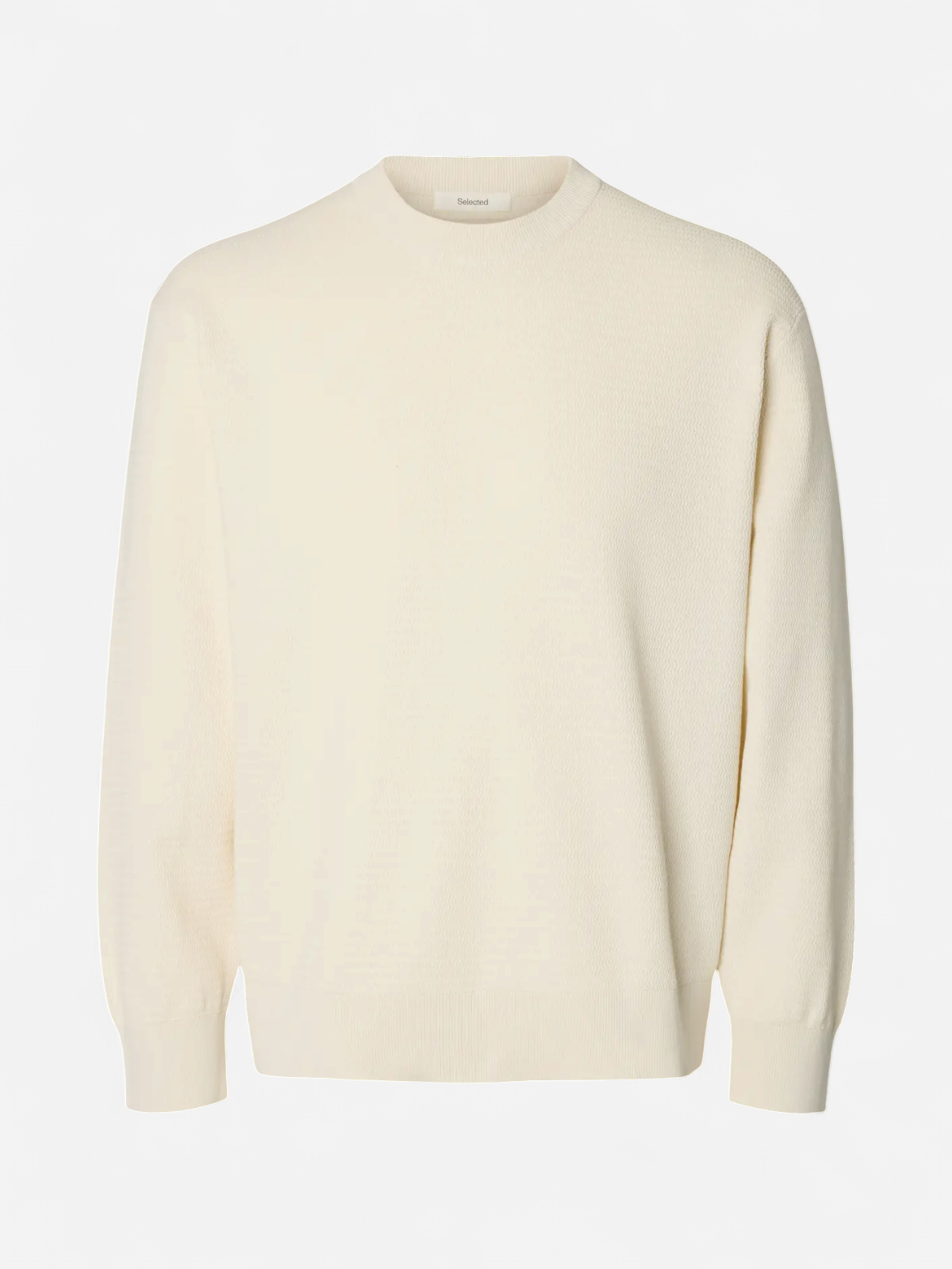 K SLMTORN LS STRUCTURE CREW NECK Silver Birch - Kekäle.fi
