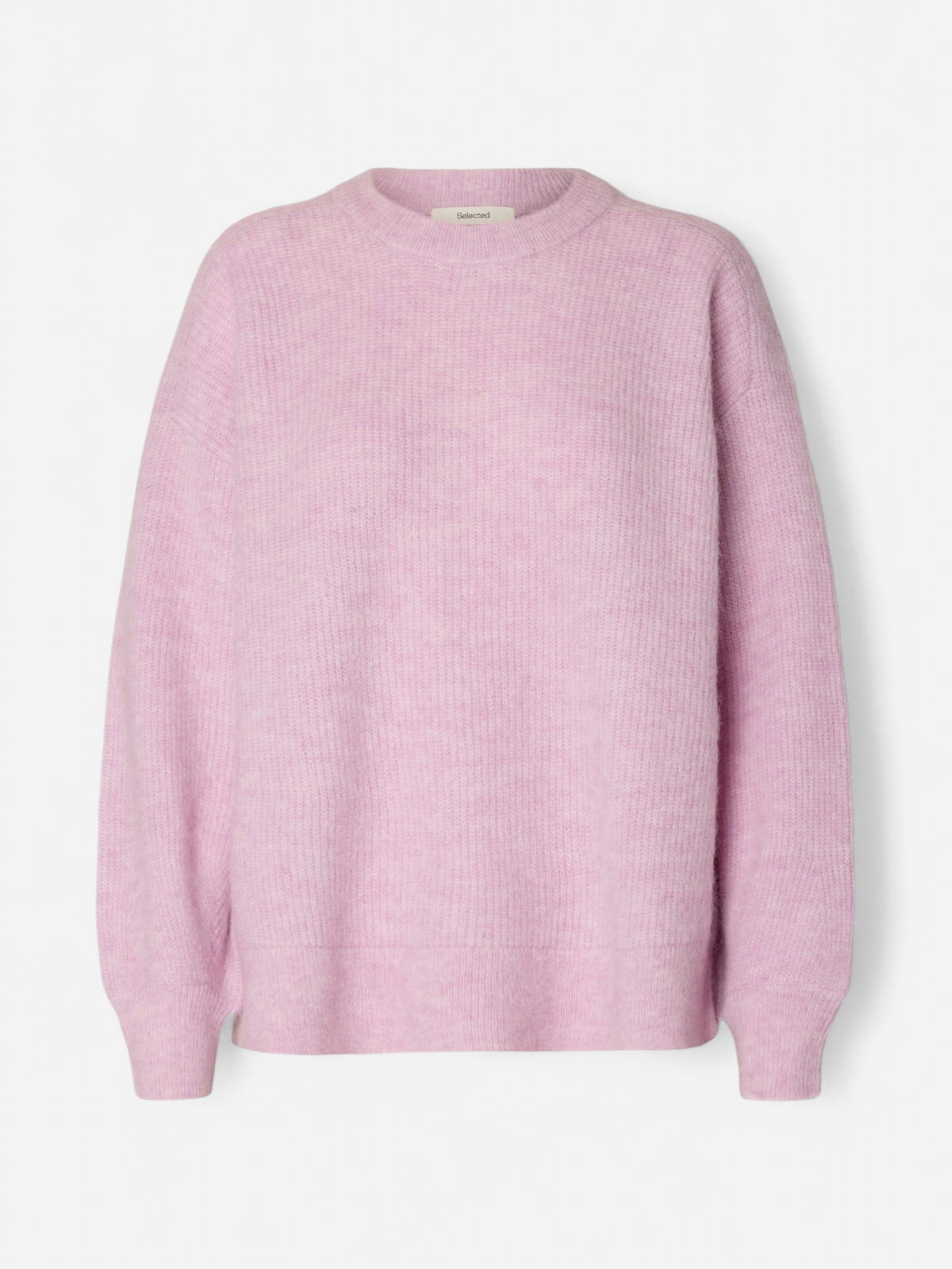 K SLWLULU LS KNIT RELAXED O-NECK Winsome Orchid Melan - Kekäle.fi