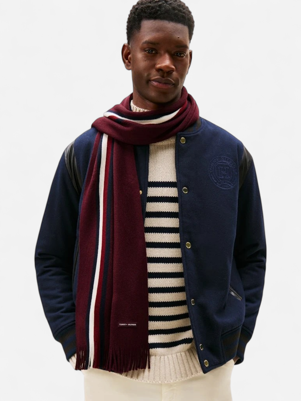 Tommy Hilfiger huivi K TH RWB RACHELLE SCARF, viininpunainen - Kekäle.fi
