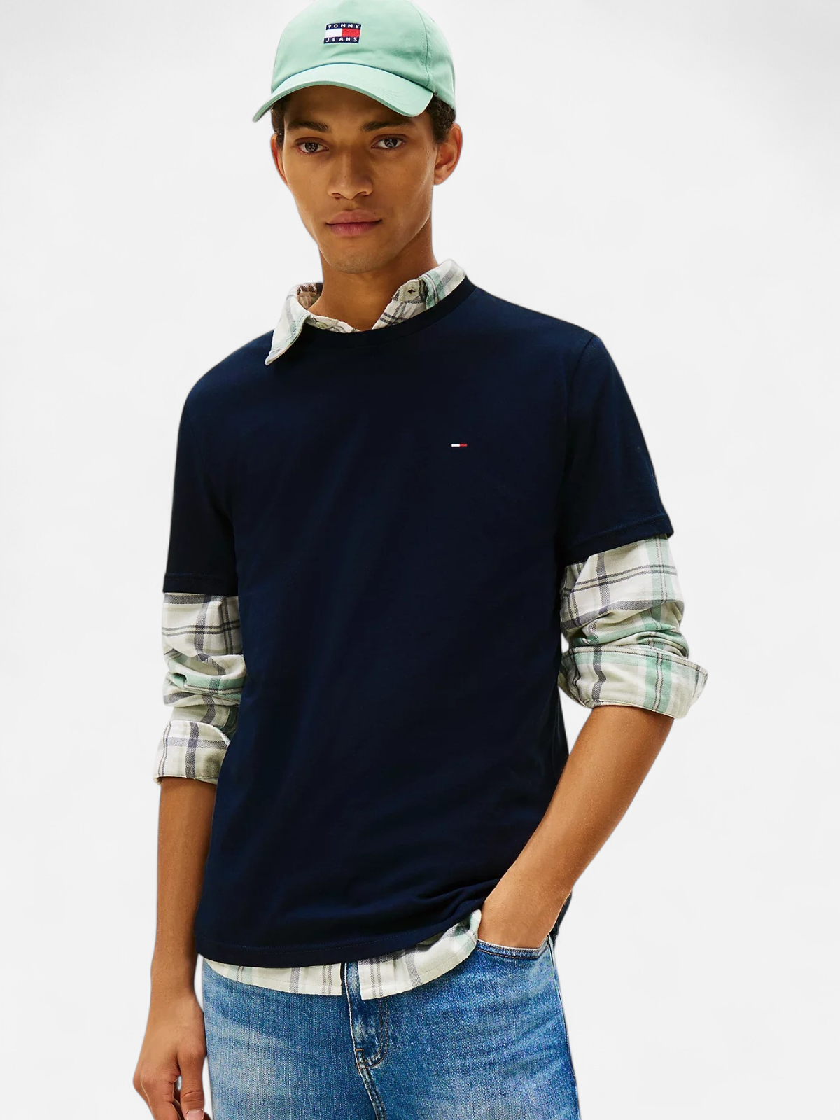 Tommy Jeans miesten t-paita K TJM XSLIM Tee Ext, tummansininen - Kekäle.fi