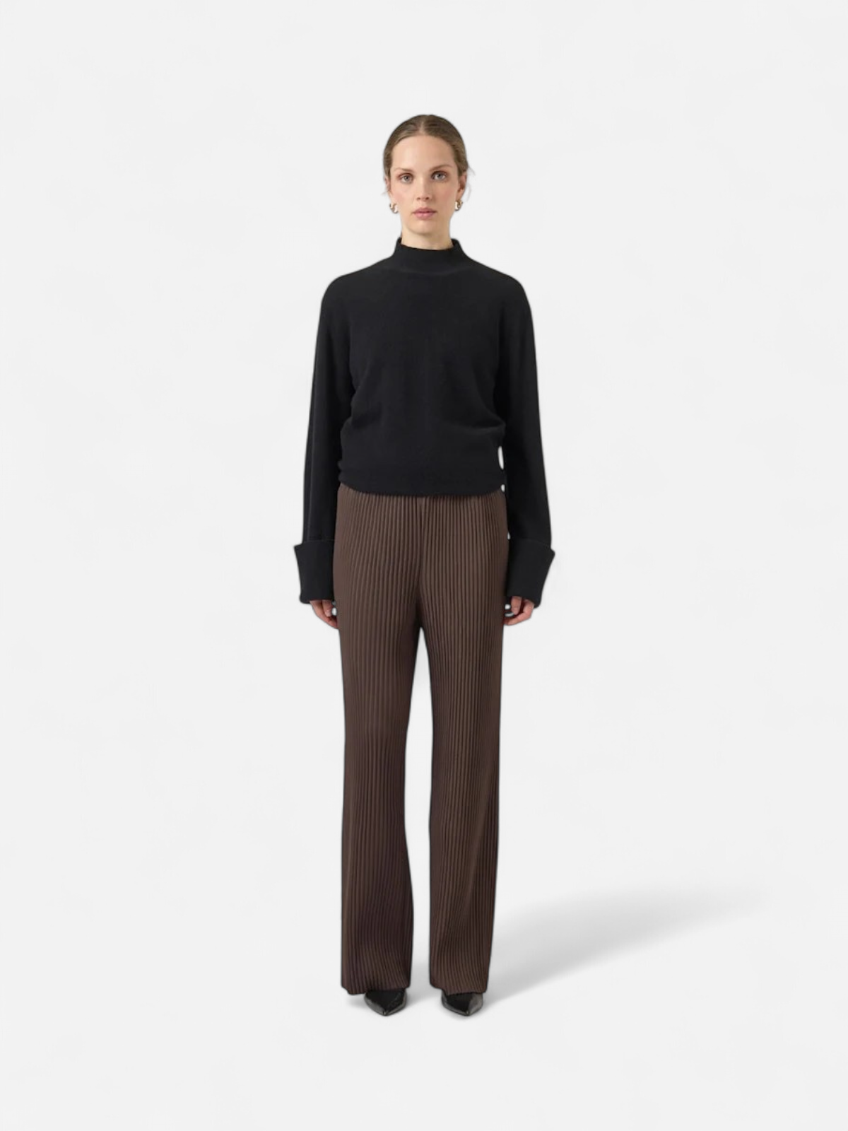 Y.A.S naisten housut K Yasalisa HW Pant S. Noos, Chocolate Brown - Kekäle.fi