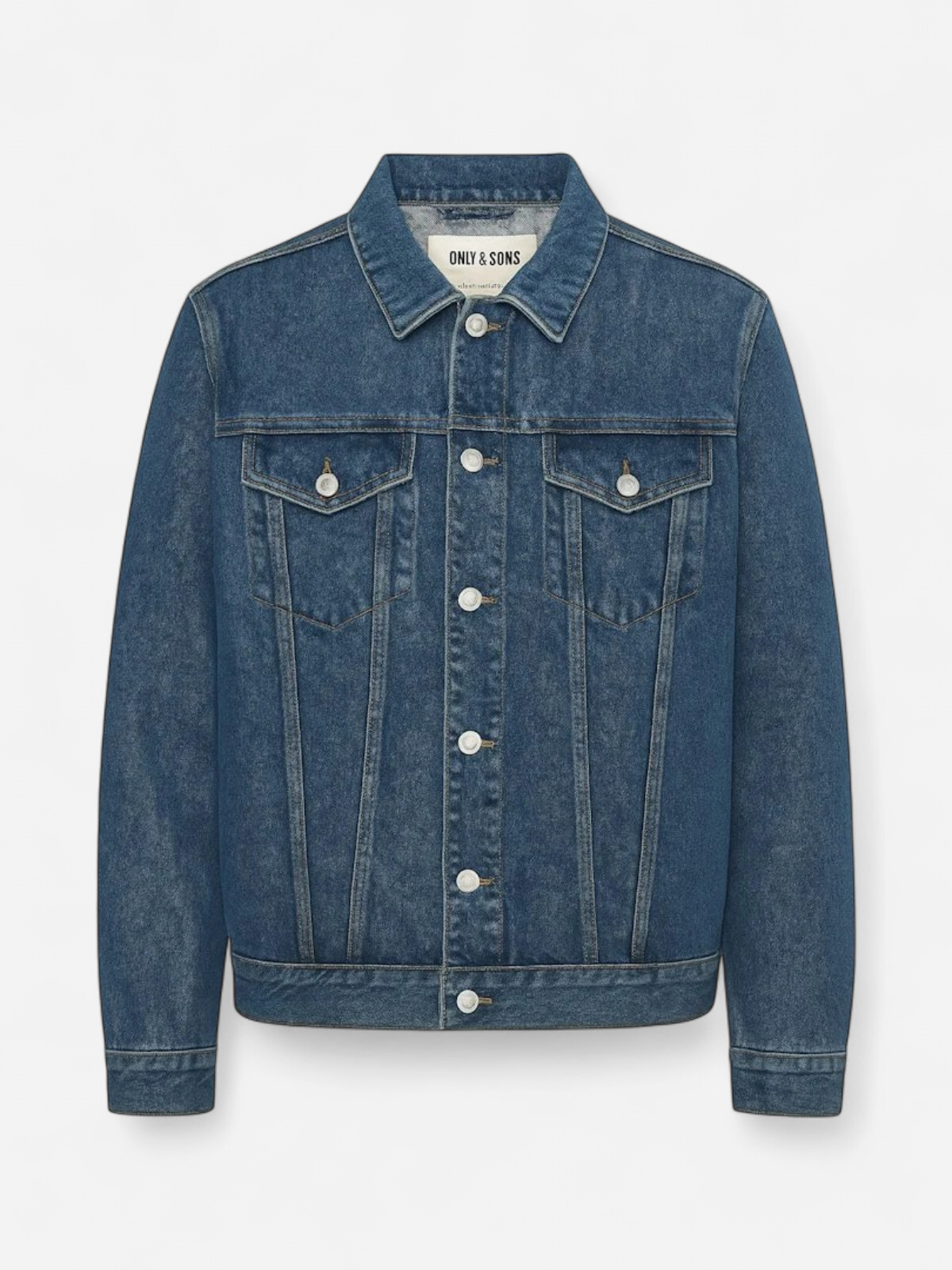 Only and Sons miesten farkkutakki Zach Box Pim Denim Jacket, sininen - Kekäle.fi
