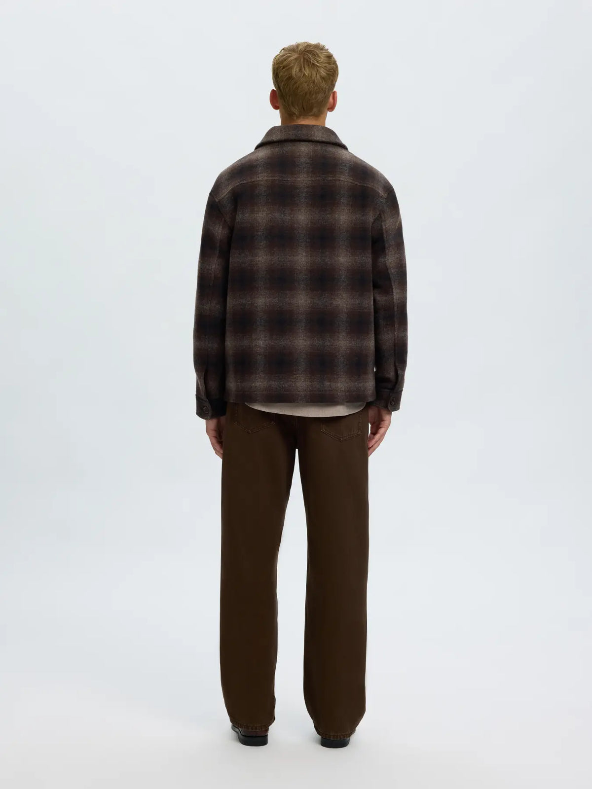 Selected miesten paitatakki Mitch Wool Blend Shacket, Delicioso