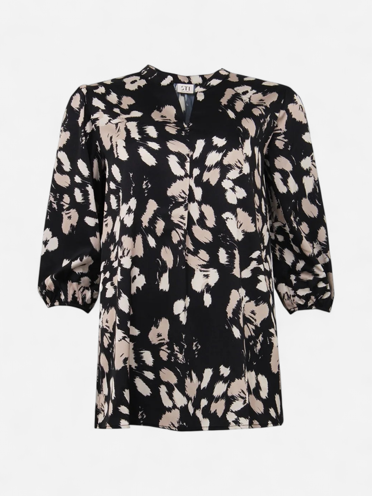 S.T.I naisten pusero Kaidi Tunic Blouse, kuosillinen beige - Kekäle.fi