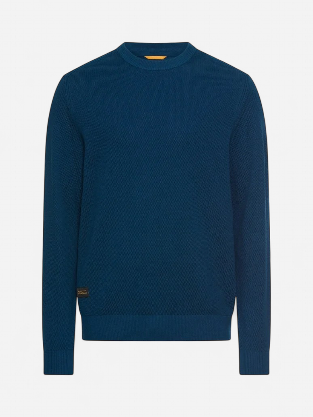 Camel Active miesten neulepusero Knitted sweater with a round neck collar, tummansininen - Kekäle.fi