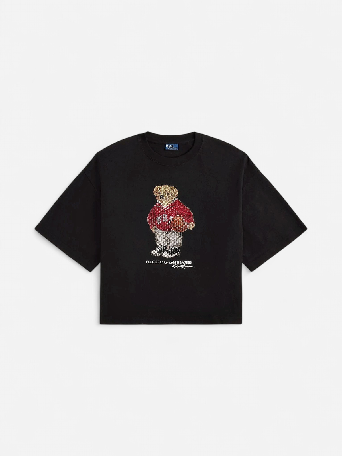 Polo Ralph Lauren naisten t-paita Polo Bear Knit-t-shirt, musta - Kekäle.fi
