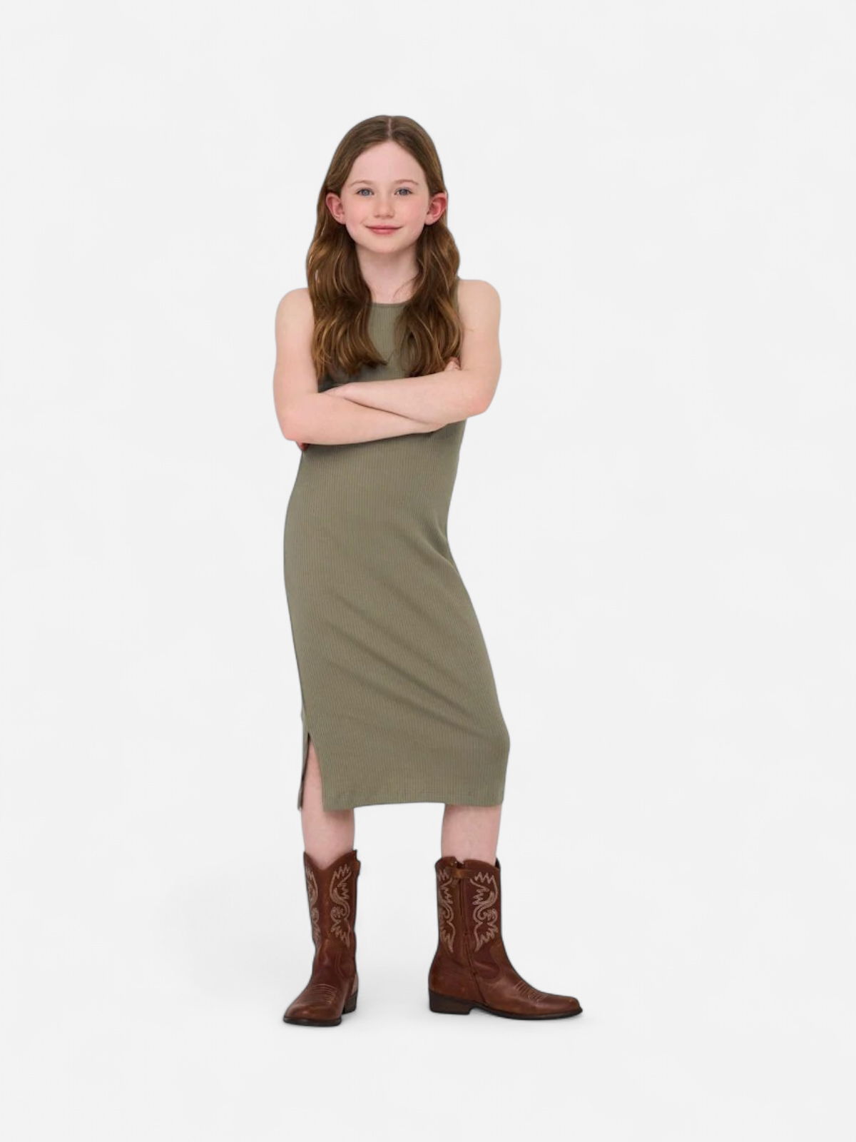 Kids Only mekko KOGBelfast Life SL Midi Dress JRS Noos, vihreä - Kekäle.fi