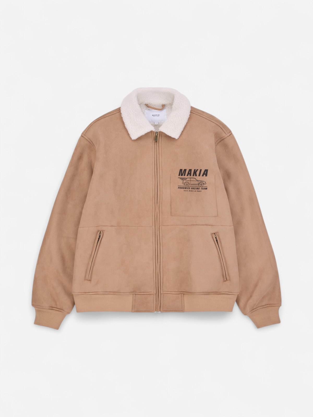 Makia Kummeli Racing Jacket, beige - Kekäle.fi