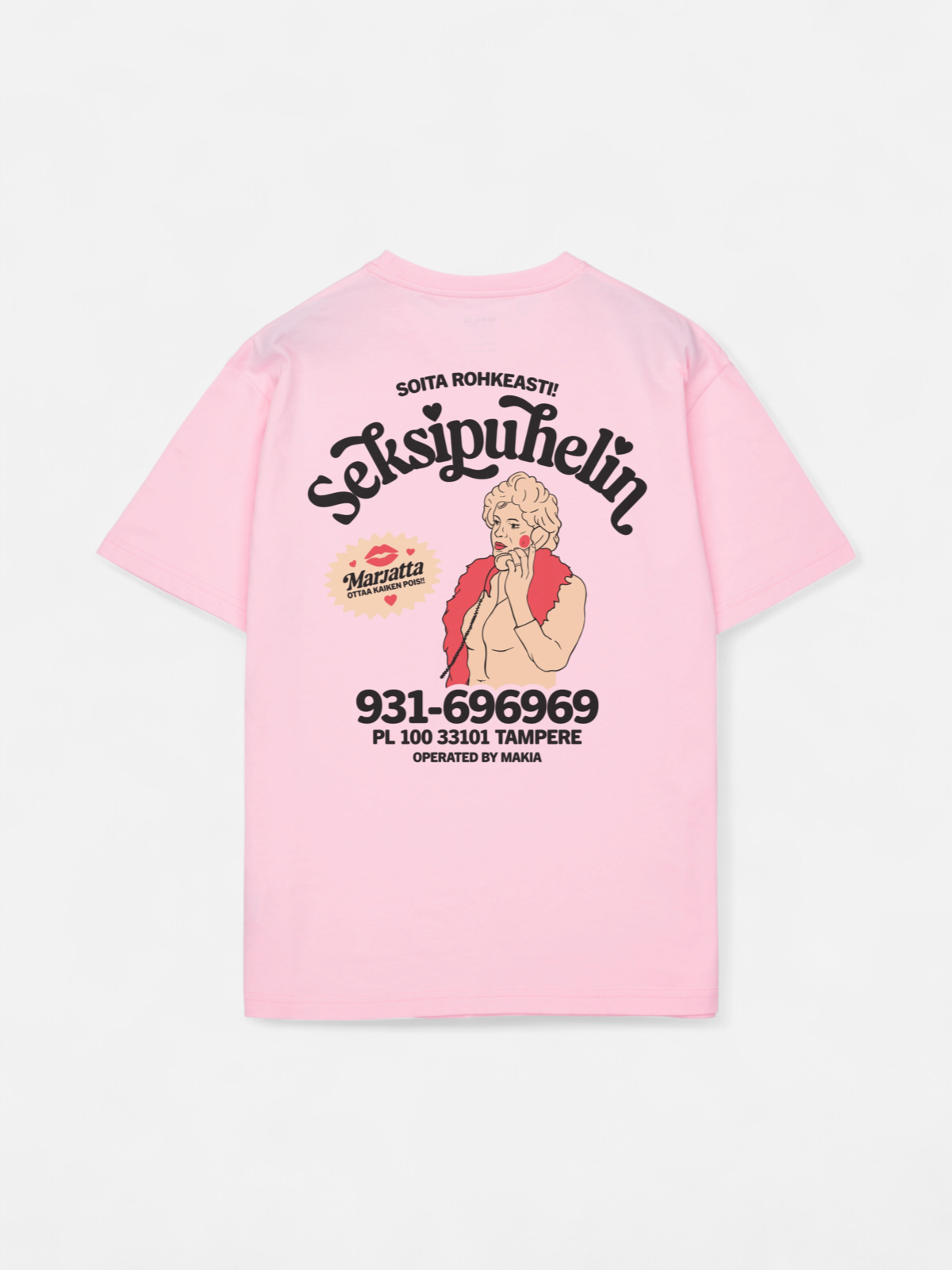Makia Kummeli Seksipuhelin T-shirt, vaaleanpunainen - Kekäle.fi