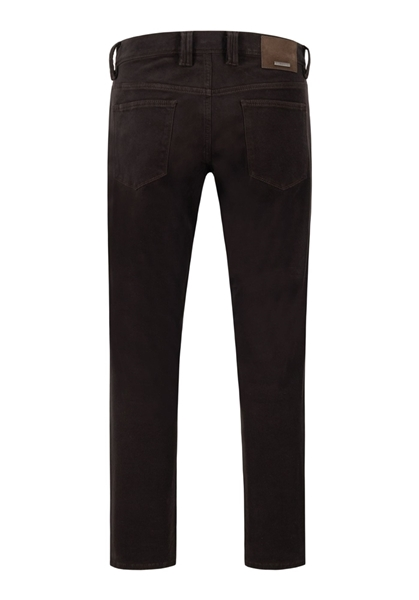 Alberto miesten farkut Pipe Diamond Brushed Cotton, kaakaonruskea