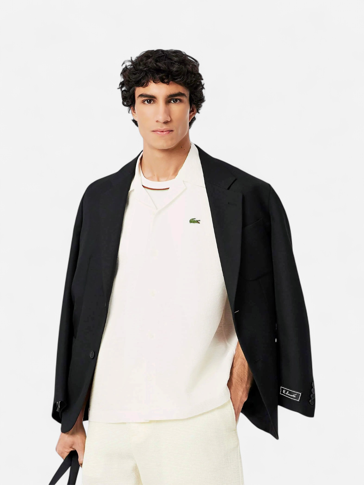 Lacoste miesten kauluspaita, SHORT SLEEVED CASUAL SHIRT Valkoinen - Kekäle.fi