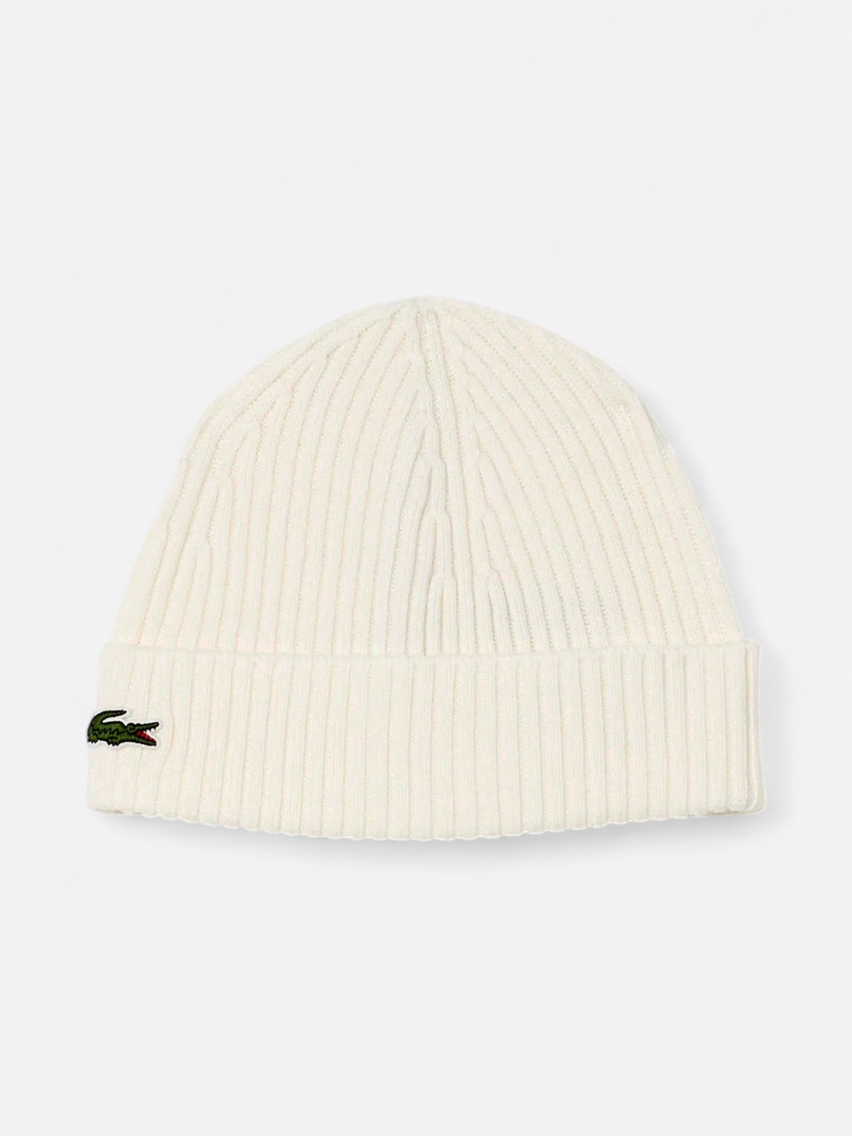 Lacoste miesten pipo, LACOSTE SOFT WOOL RIBBED BEANIE Luonnonvalkoinen - Kekäle.fi