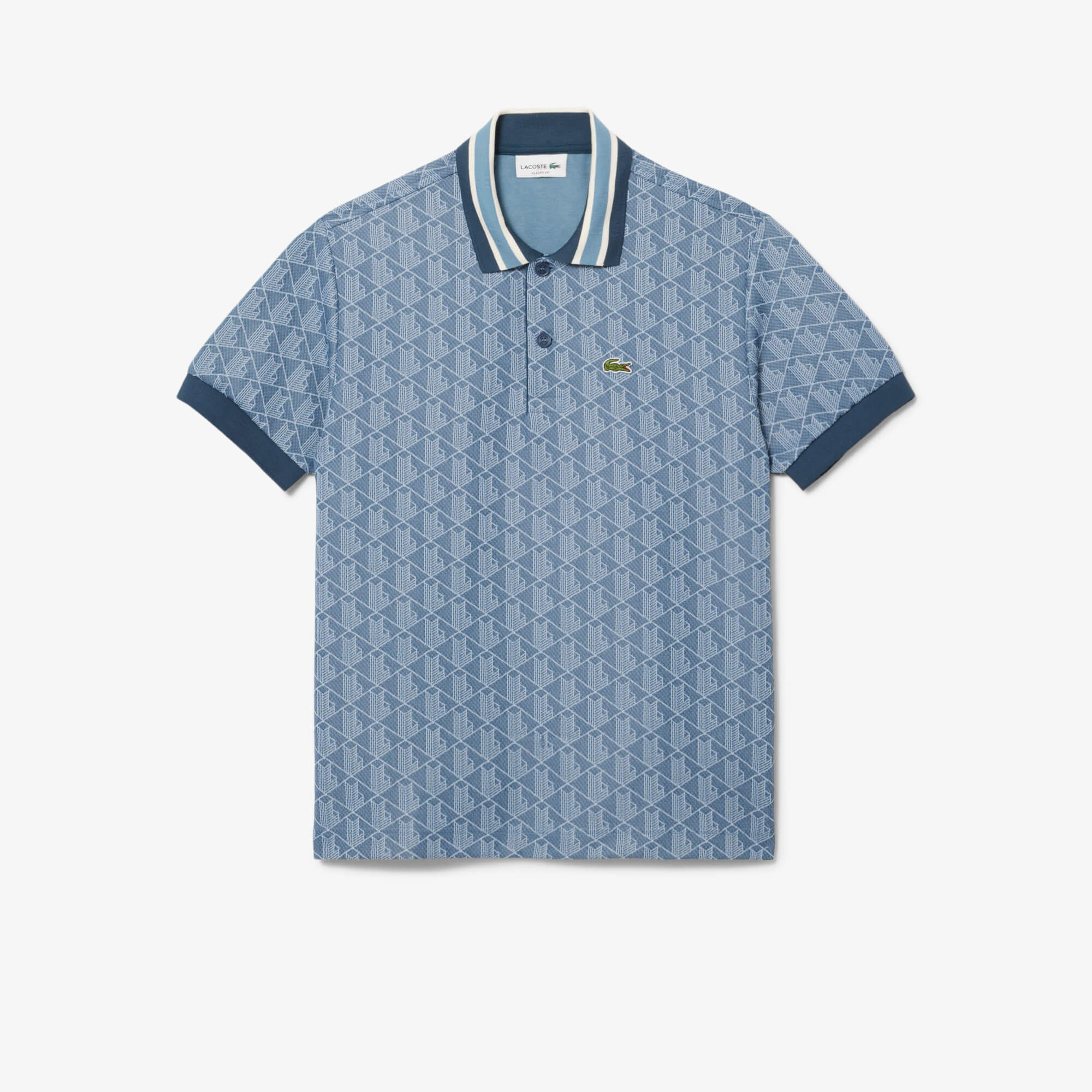 lacoste-miesten-poolopaita-classic-fit-contrast-collar-monogram-sininen-kuosi-3