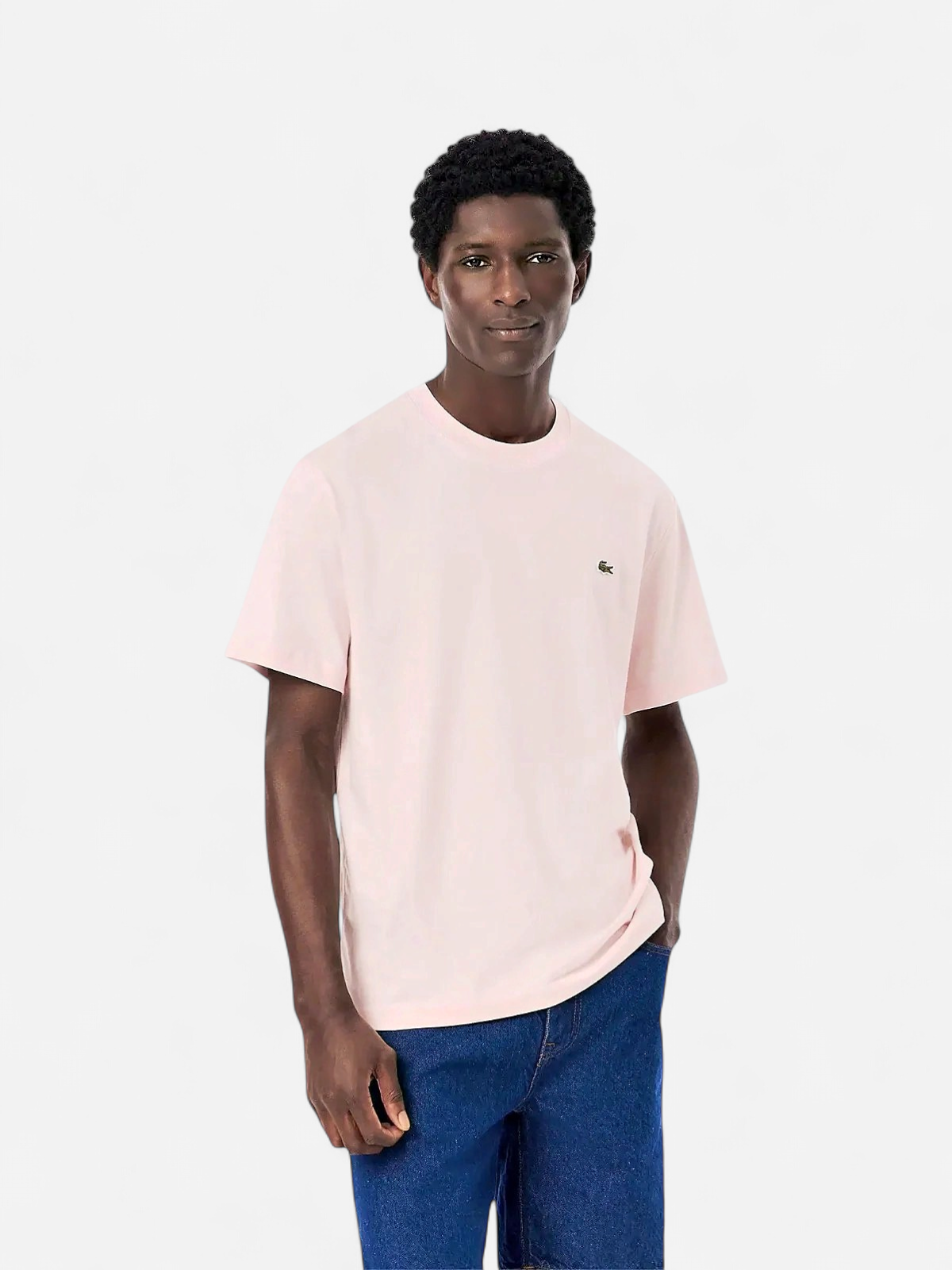 Lacoste miesten t-paita, MID WEIGHT COTTON JERSEY T-SHIRT Vaaleanpunainen - Kekäle.fi