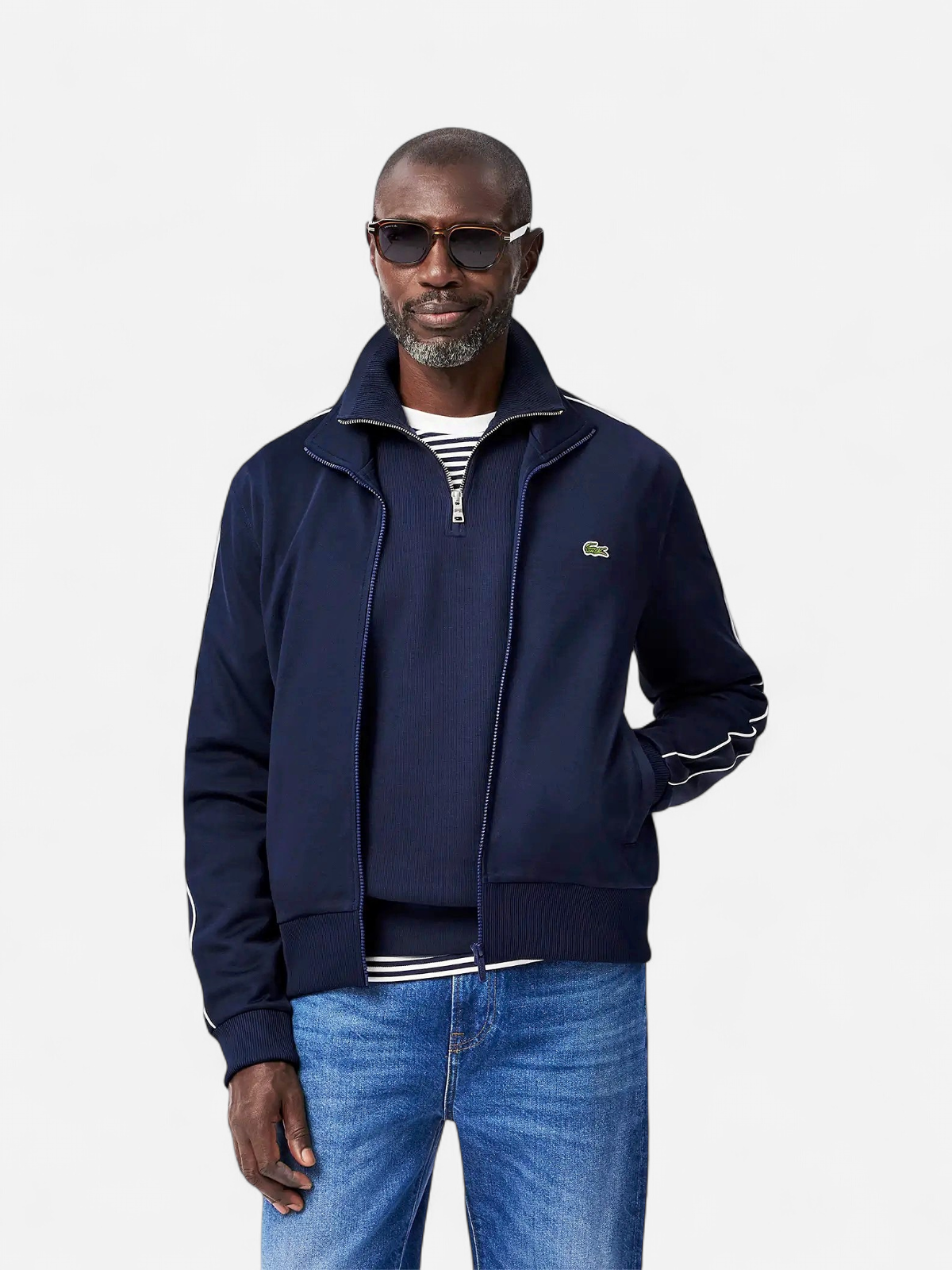 Lacoste miesten verkkatakki, PARIS PIQUE TRACK JACKET Tummansininen - Kekäle.fi