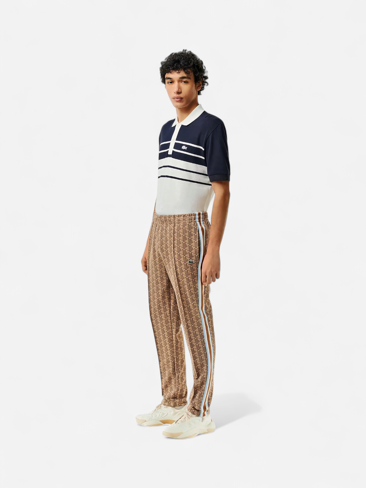 Lacoste Miesten Verryttelyhousut, MONOGRAM TRACK PANT Ruskea Kuosillinen - Kekäle.fi