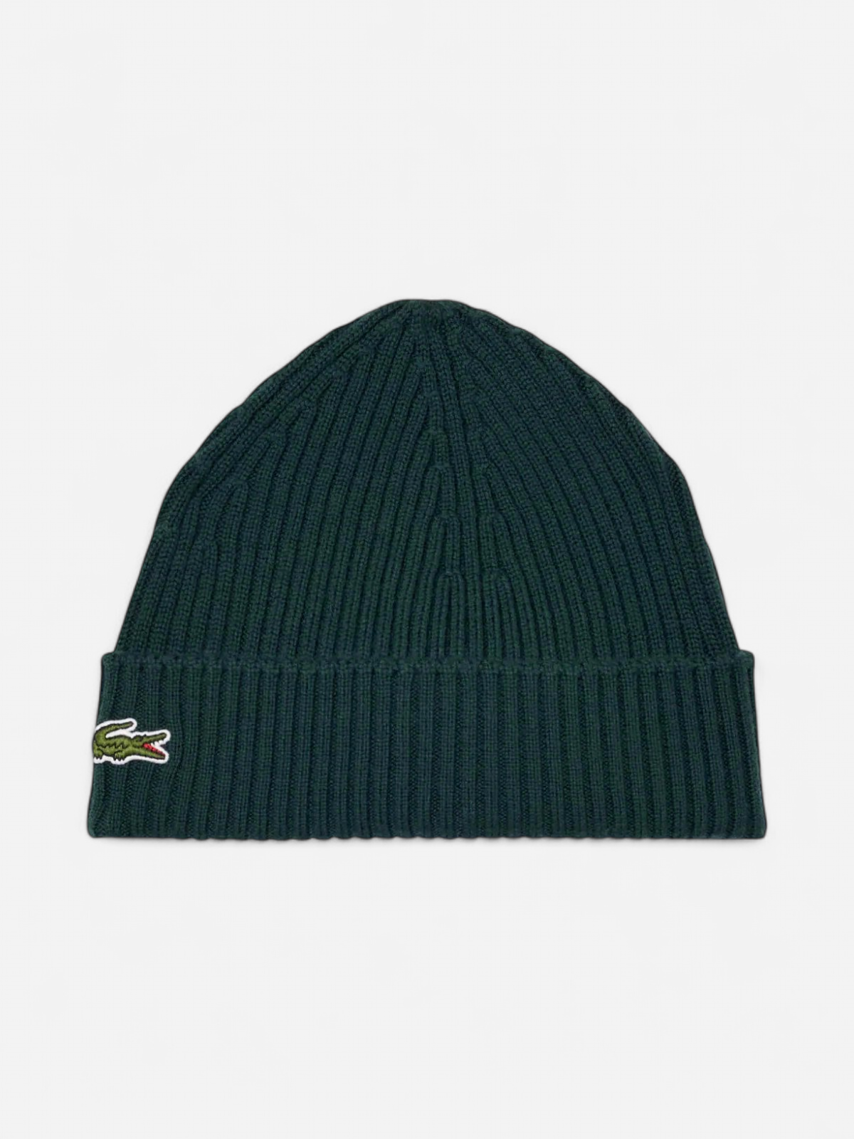 Lacoste pipo Soft Wool Ribbed Beanie, tummanvihreä - Kekäle.fi