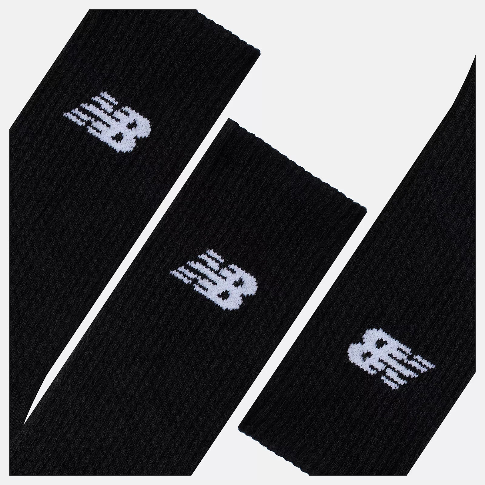 New Balance unisex sukat Everyday Crew 3Pairs Sock, musta