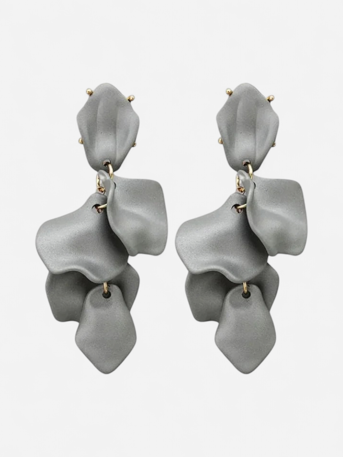 Bow 19 korvakorut Leaf Earring, hopeanharmaa - Kekäle.fi