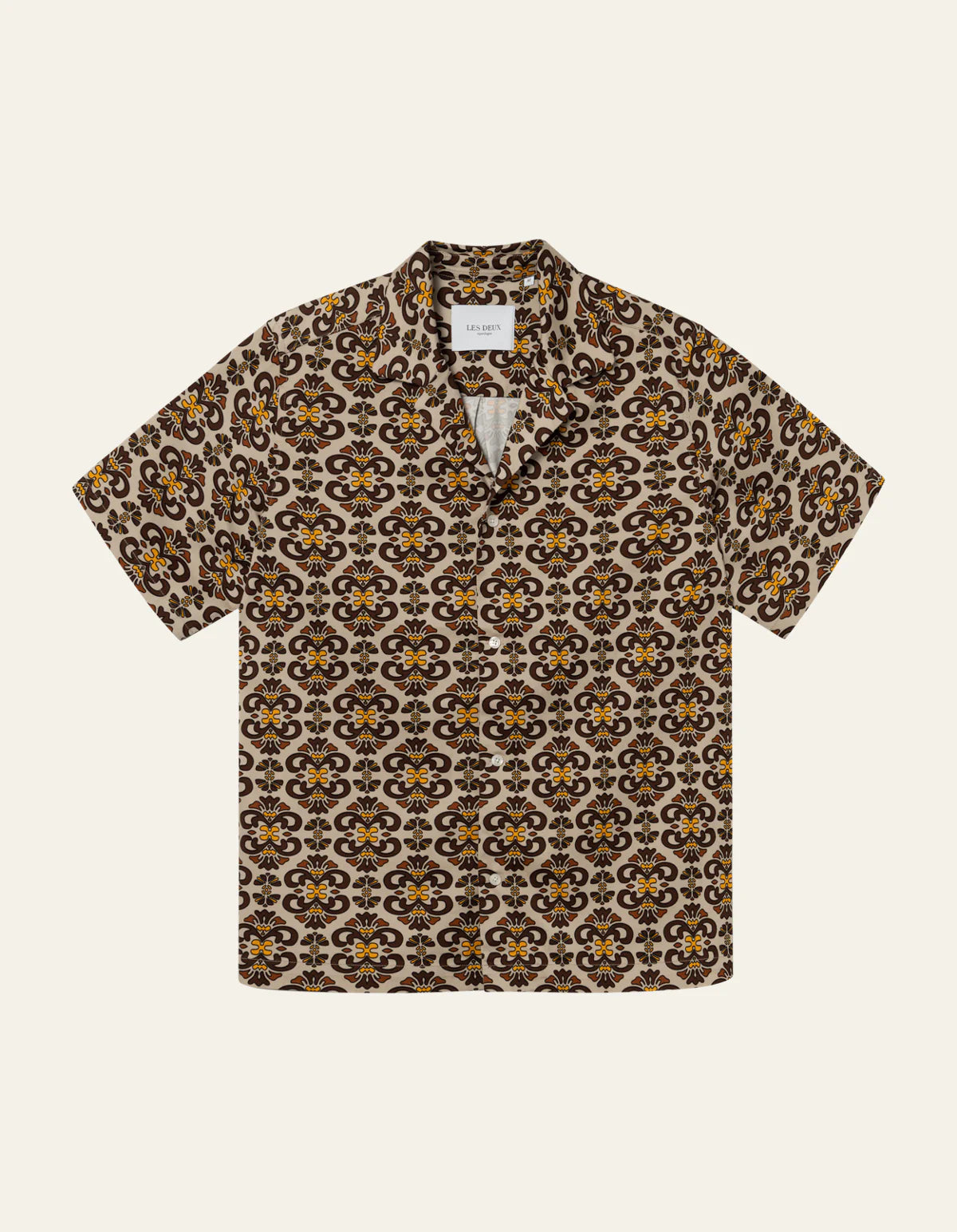 les-deux-miesten-kauluspaita-hendrix-aop-ss-shirt-ruskea-kuosi-1