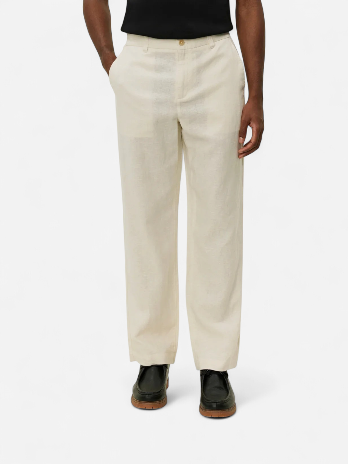 Les Deux miesten kesähousut Pino Linen Pant, beige - Kekäle.fi