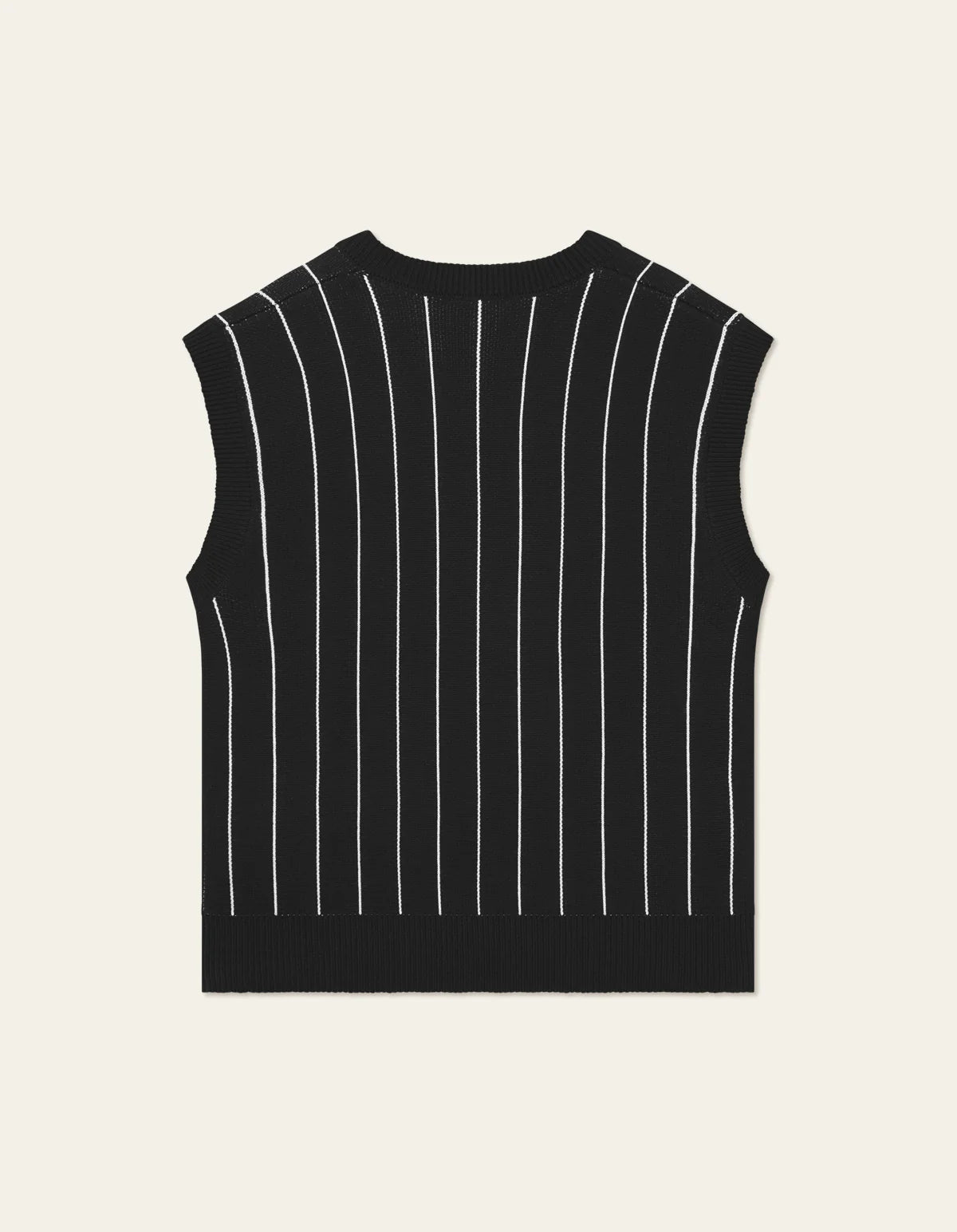 les-deux-miesten-liivi-gaston-jacquard-pinstripe-vest-musta-2