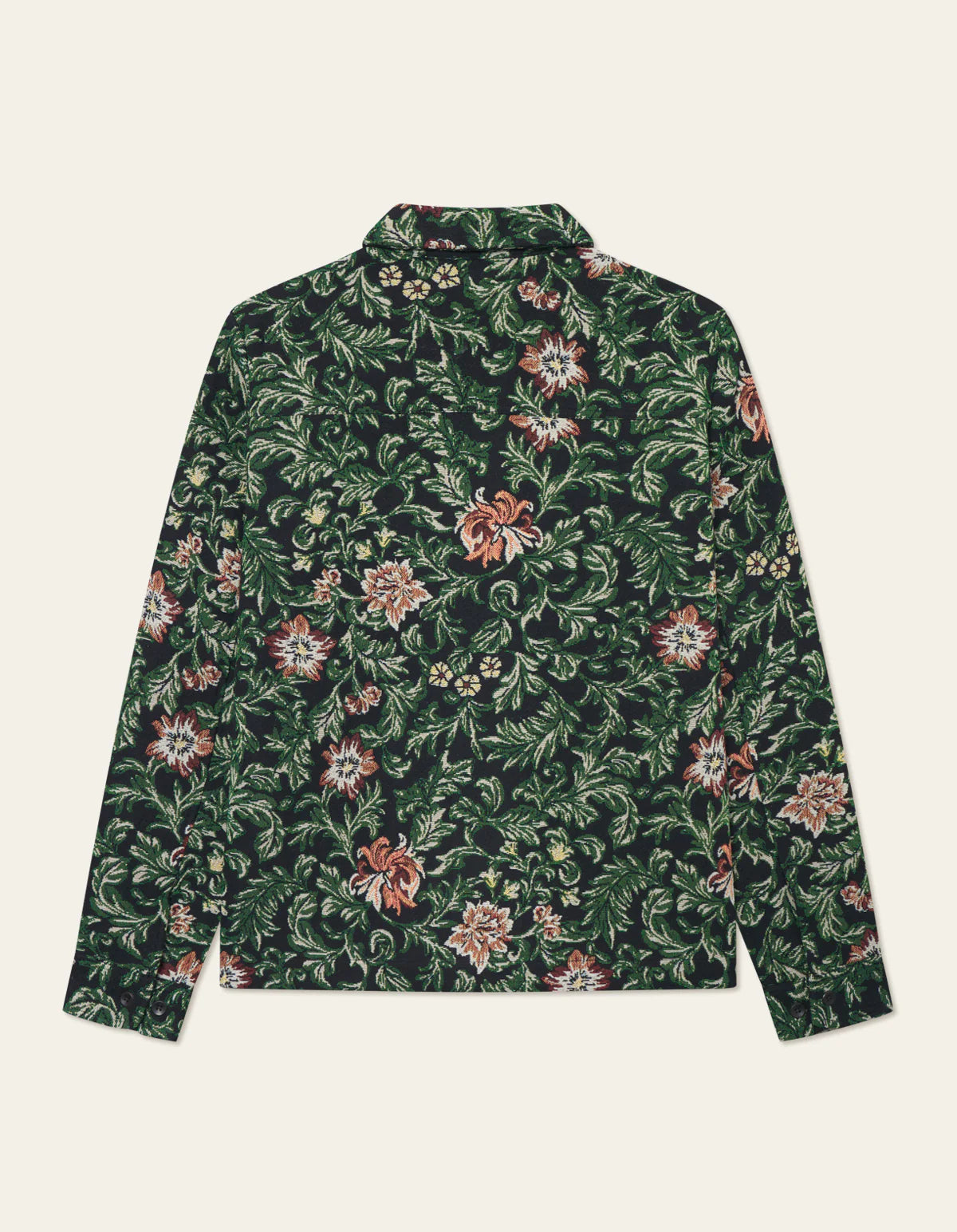 les-deux-miesten-paitatakki-jaiden-flower-jacquard-overshirt-musta-kuosi-2