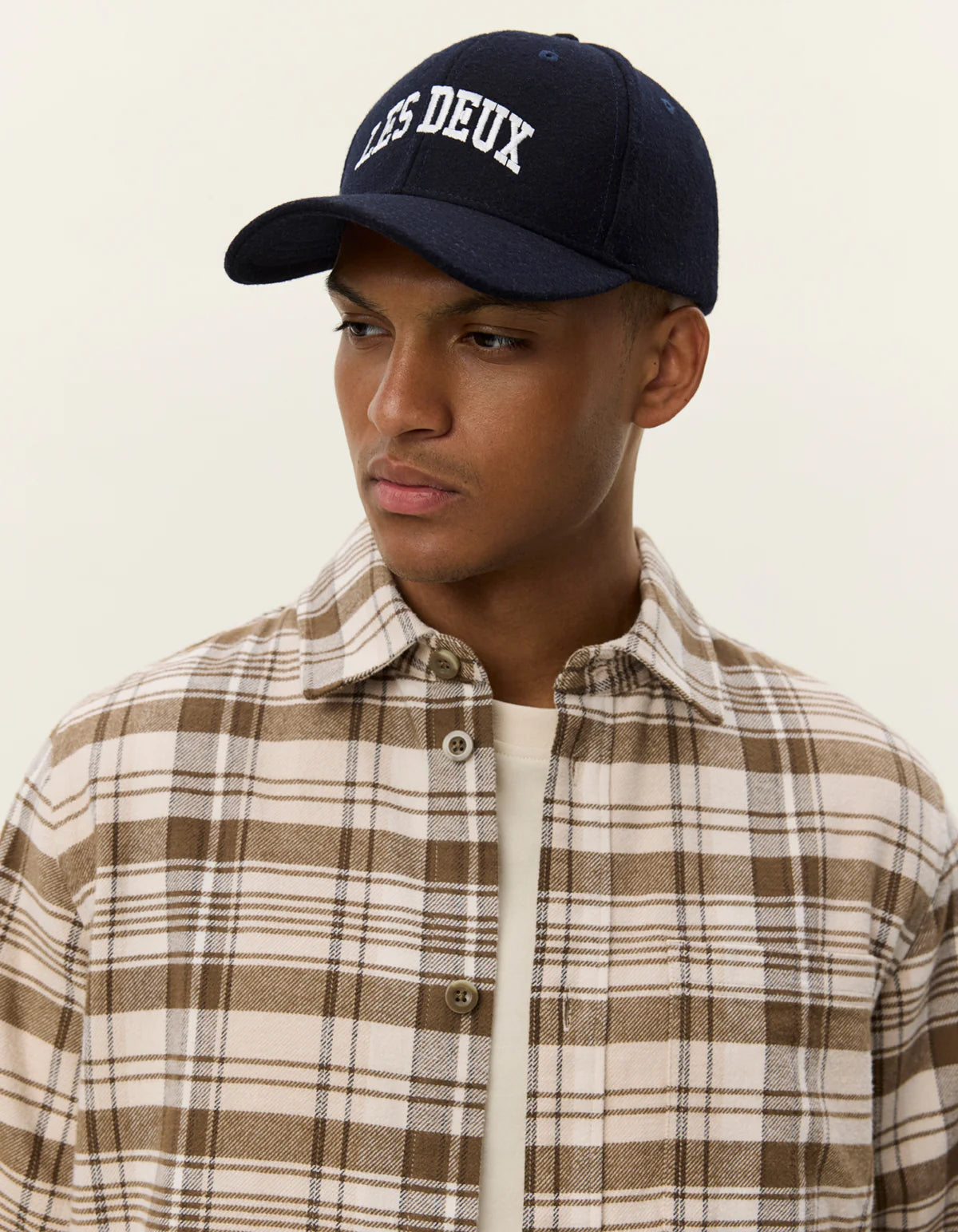 les-deux-miesten-paitatakki-lennon-check-overshirt-ruskea-kuosillinen-4