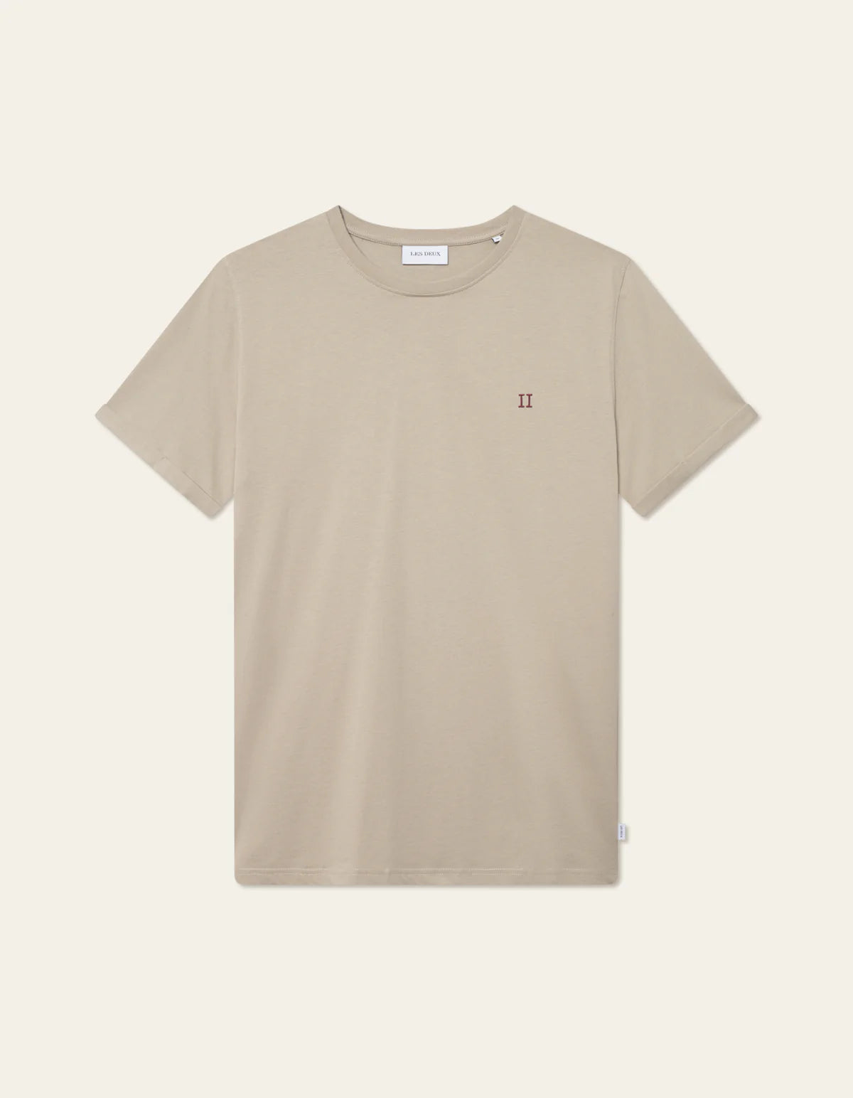 les-deux-miesten-t-paita-norregaard-contrast-t-shirt-hiekka-1
