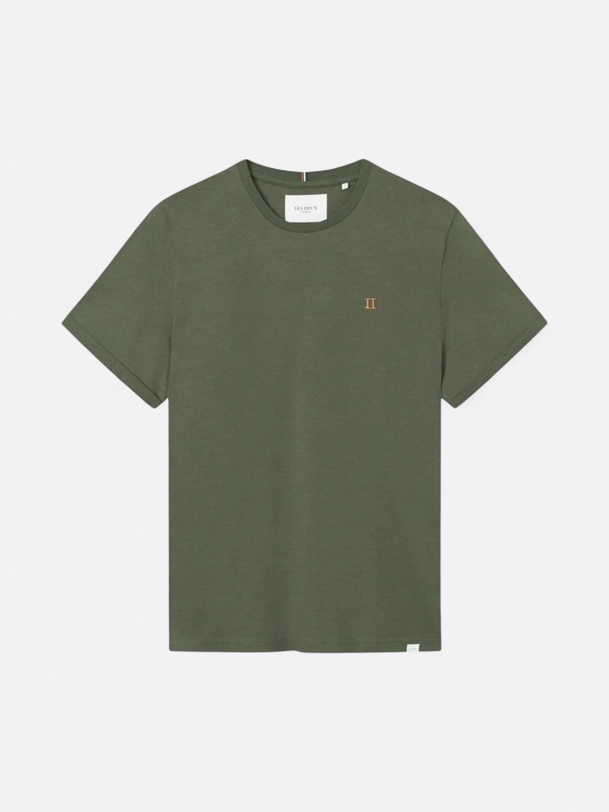 LES DEUX MIESTEN T-PAITA NORREGAARD T-SHIRT  Armeijanvihreä - Kekäle.fi