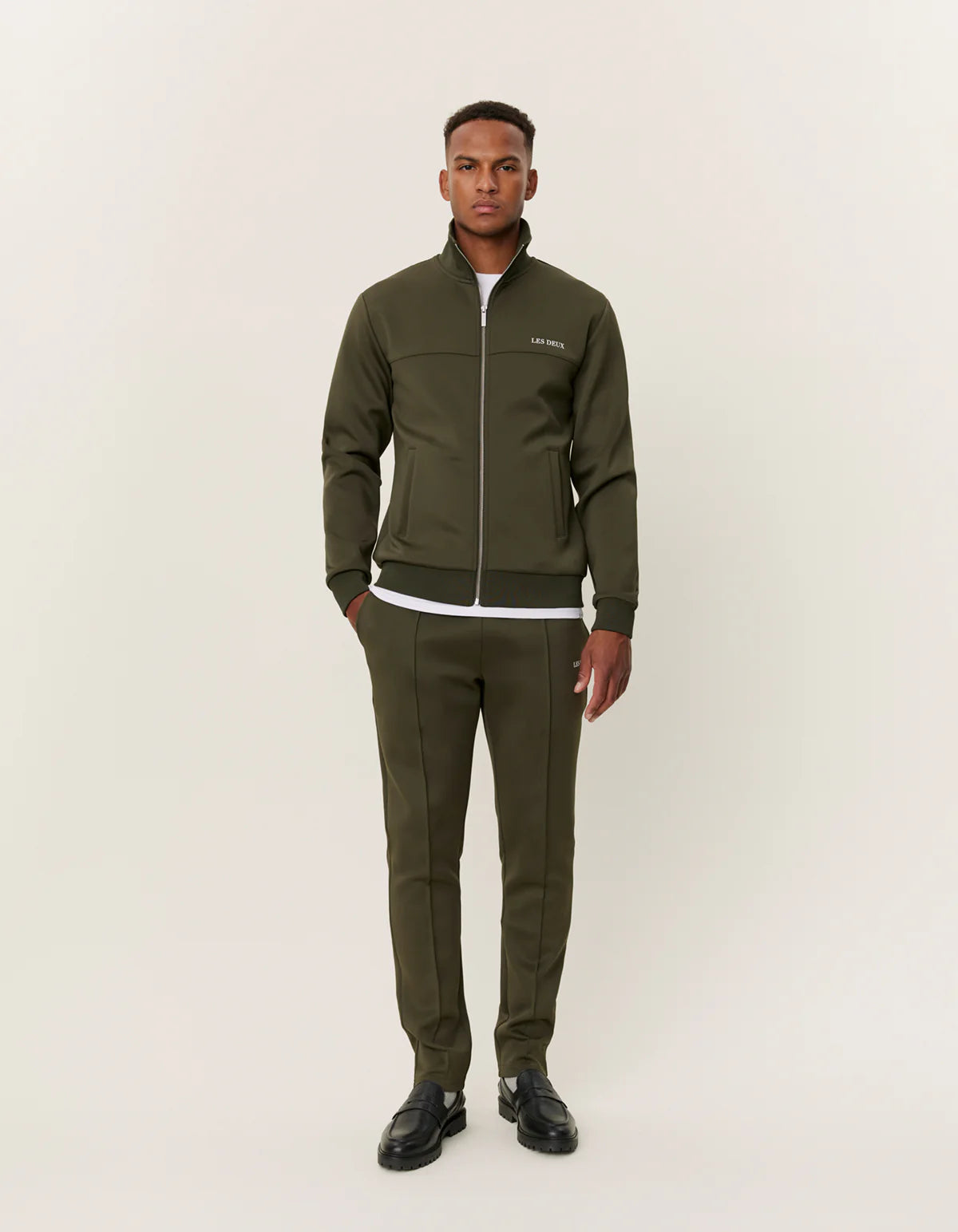 les-deux-miesten-takki-ballier-track-jacket-armeijanvihrea-2