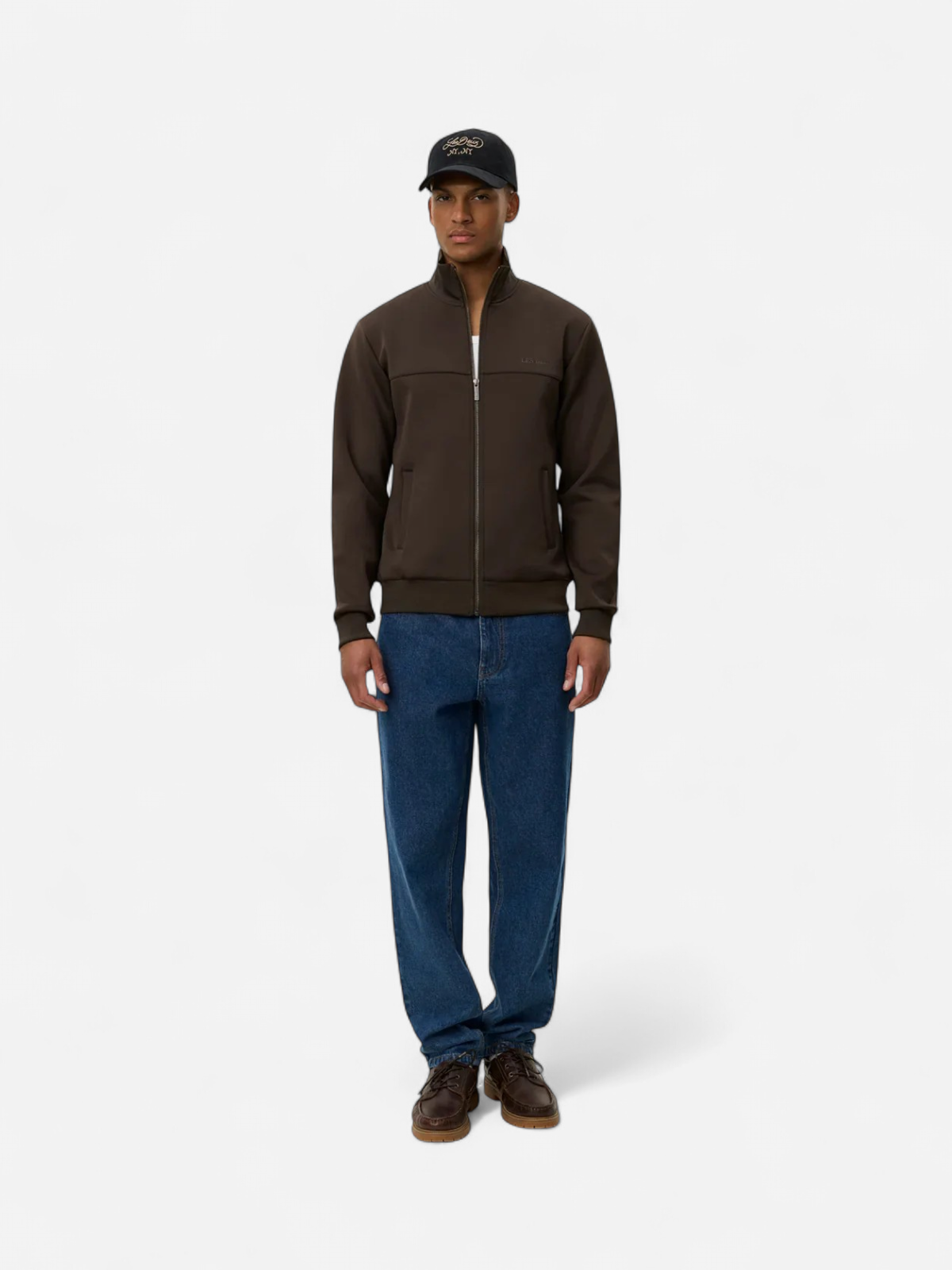 Les Deux miesten takki, BALLIER TRACK JACKET - SEASONAL Keskiruskea - Kekäle.fi