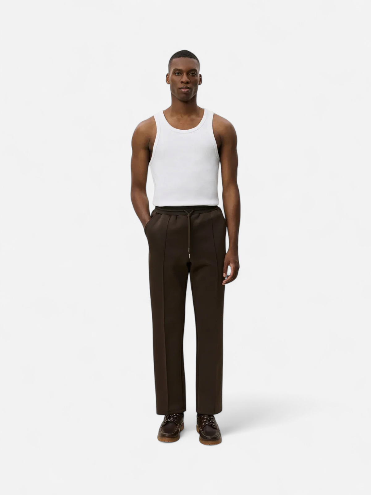 Les Deux miesten verryttelyhousut Ballier Casual Track Pant Seasonal, keskiruskea - Kekäle.fi