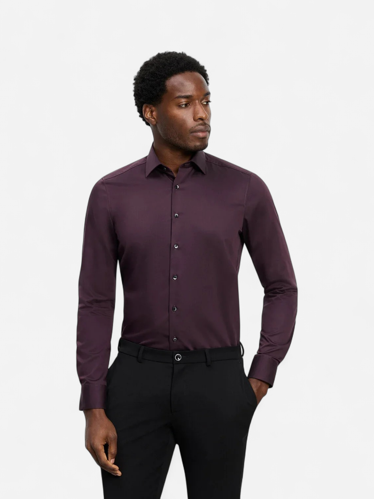 LEVEL5 BODY FIT SATIN COTTON ELASTAN TUMMA LUUMUNPUNAINEN - Kekäle.fi