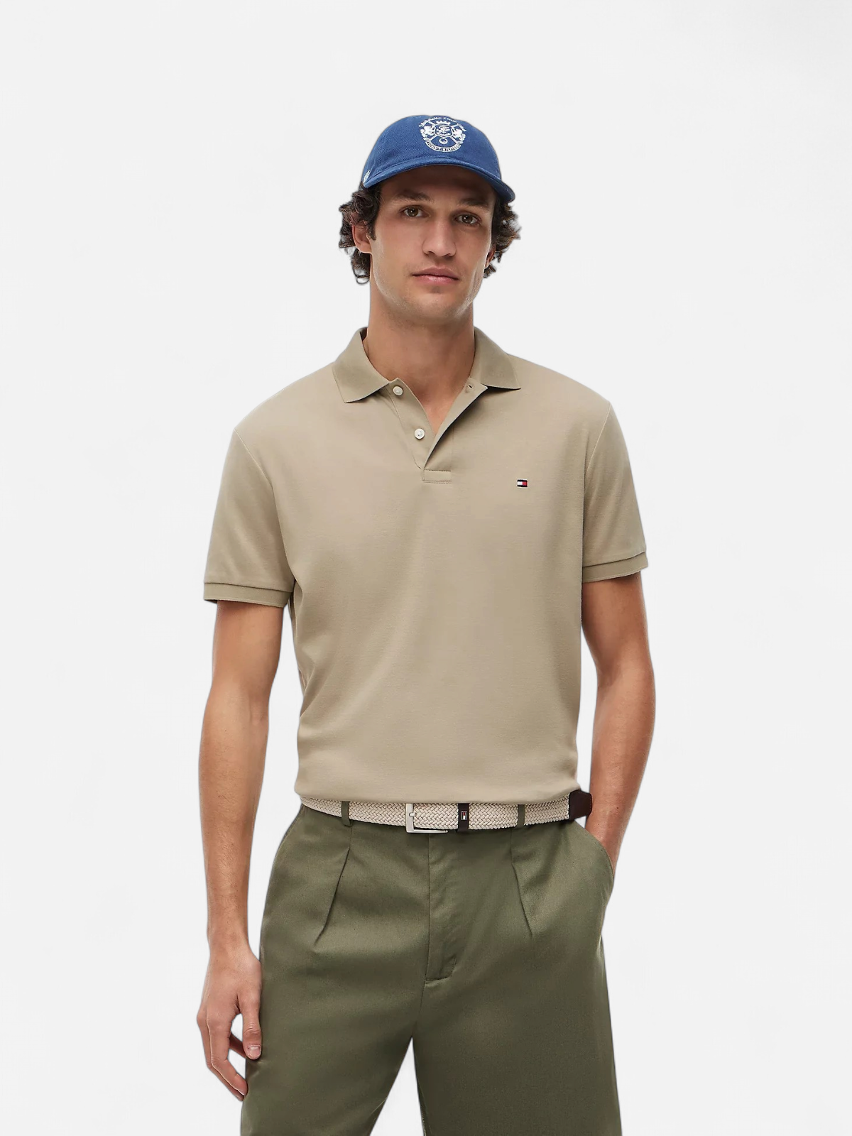 Tommy Hilfiger miesten pikeepaita Liquid Cotto Reg Seasonal Polo, beige - Kekäle.fi