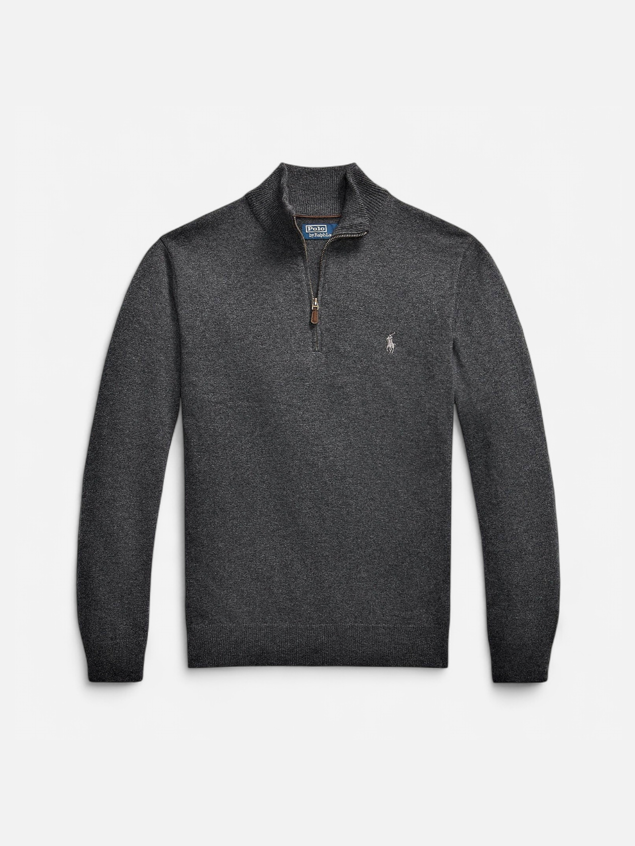 Polo Ralph Lauren Miesten Neulepusero LS HZ PP-LONG SLEEVE-PULLOVER, tummanharmaa - Kekäle.fi