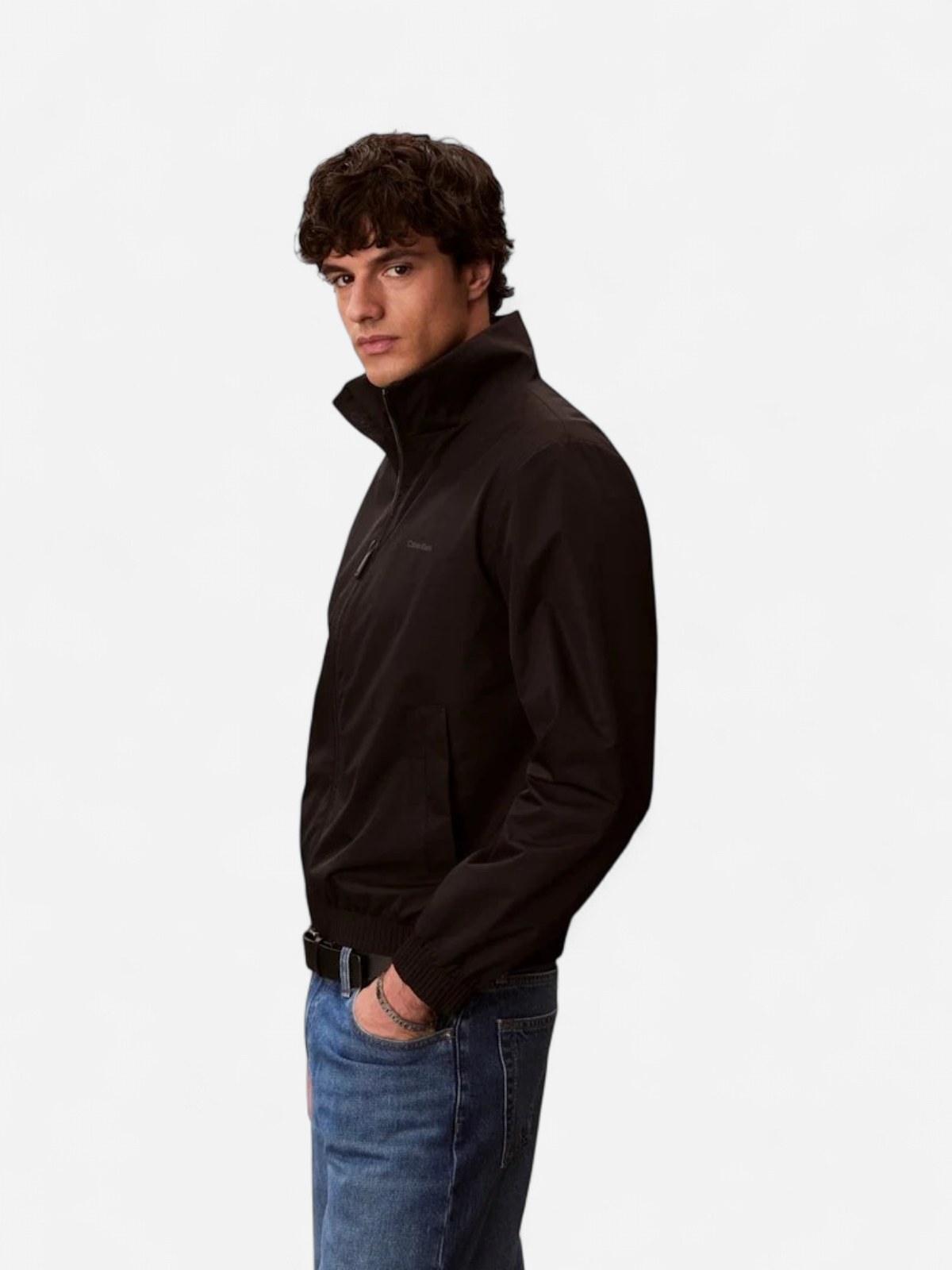 Calvin Klein Menswear tuulitakki LS Nylon Stand Collar Windbreaker, musta - Kekäle.fi