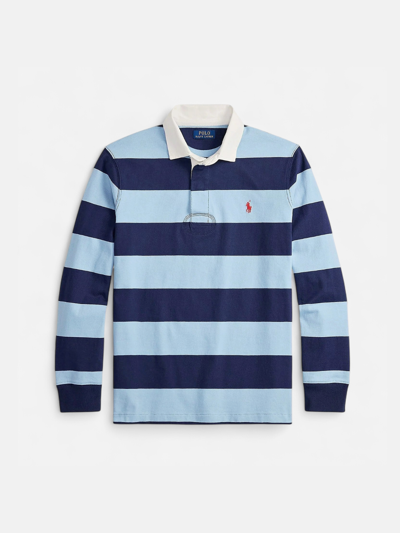 Polo Ralph Lauren miesten paita LS Rugby M3 Long Sleeve Knit, raidallinen sininen - Kekäle.fi