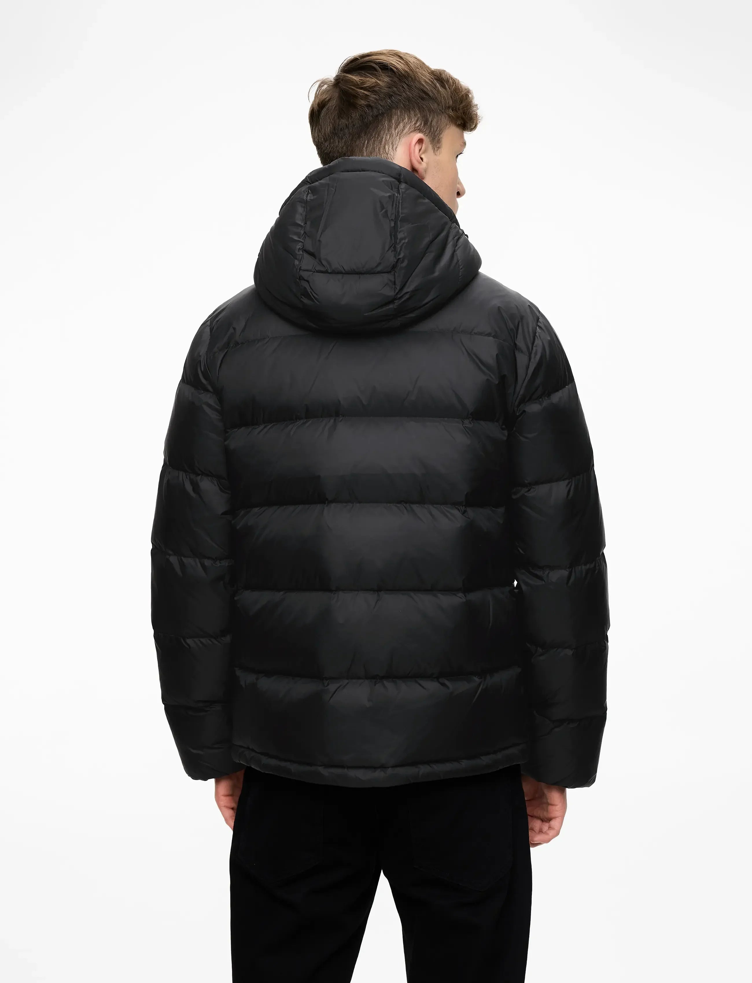 Calvin Klein Jeans miesten untuvatakki, K LS NYLON ZIPOFF HOOD DOWN PUFFERJACKET Musta