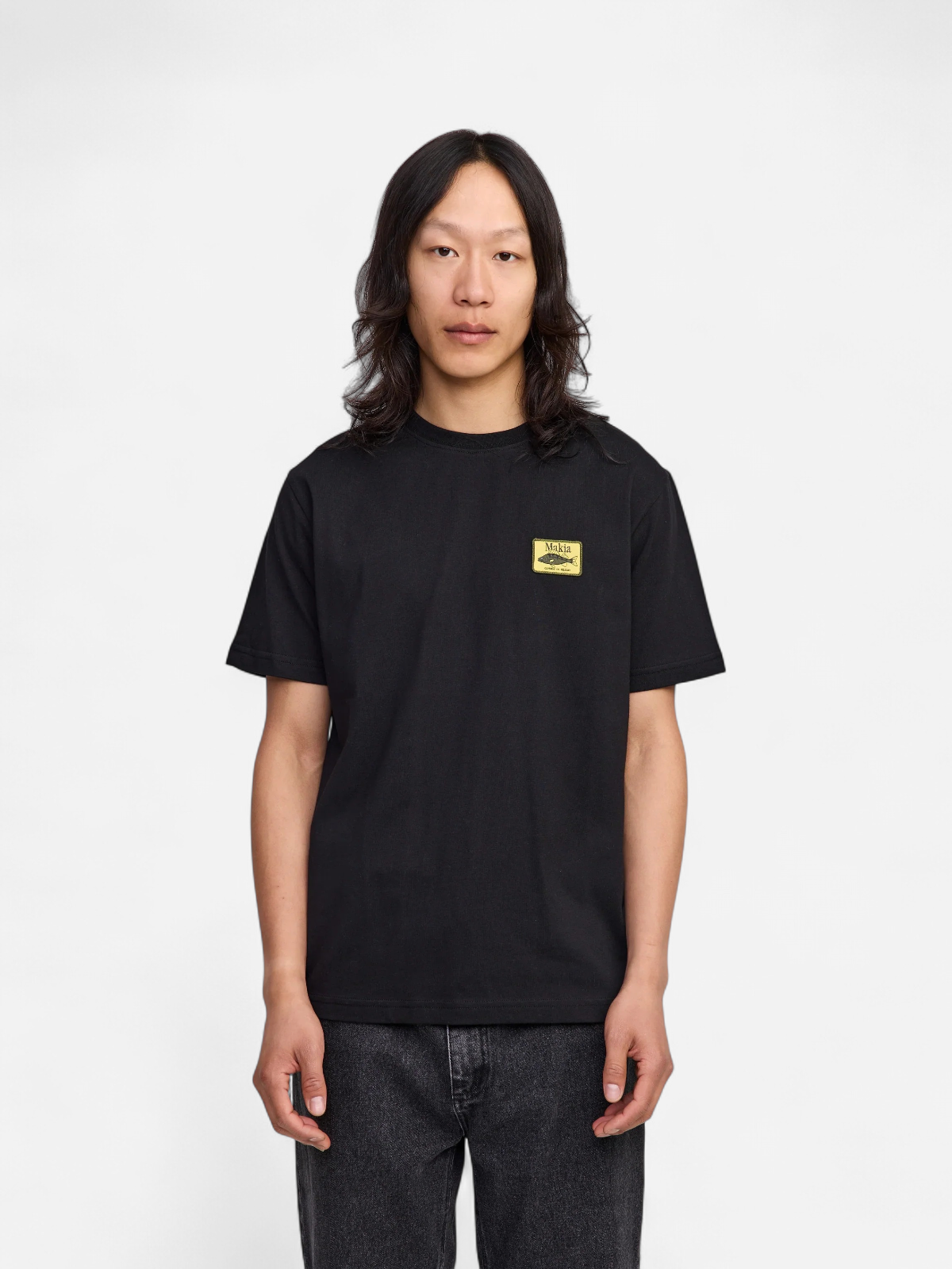 Makia miesten T-paita Abborre T-shirt, musta - Kekäle.fi
