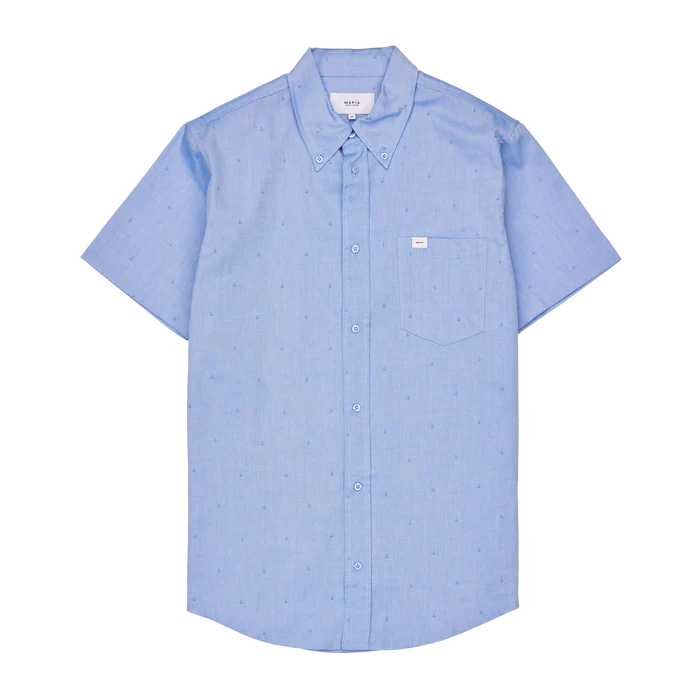 makia-miesten-kauluspaita-anchors-shirt-ss-keskisininen-2