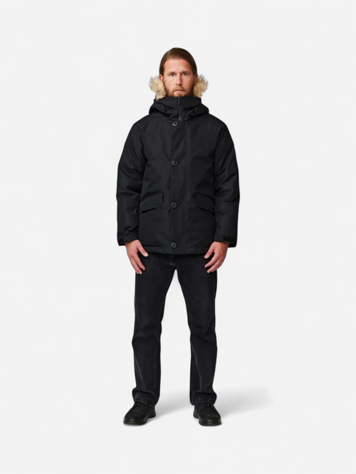 Makia Miesten Parkatakki, HELSINKI PARKA Musta - Kekäle.fi